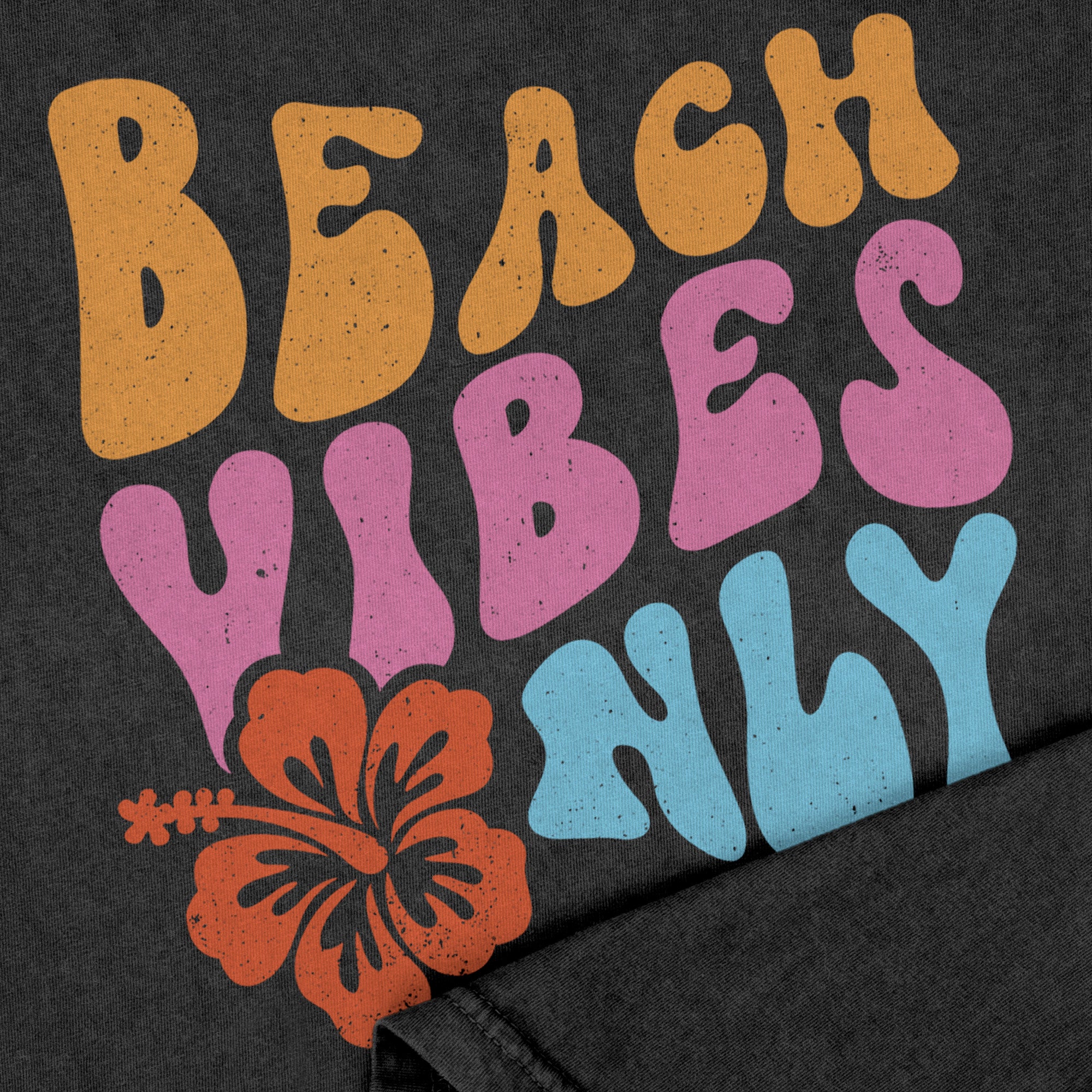Beach Vibes Only Oversized Shirt Garment-Dyed Graphic Tee