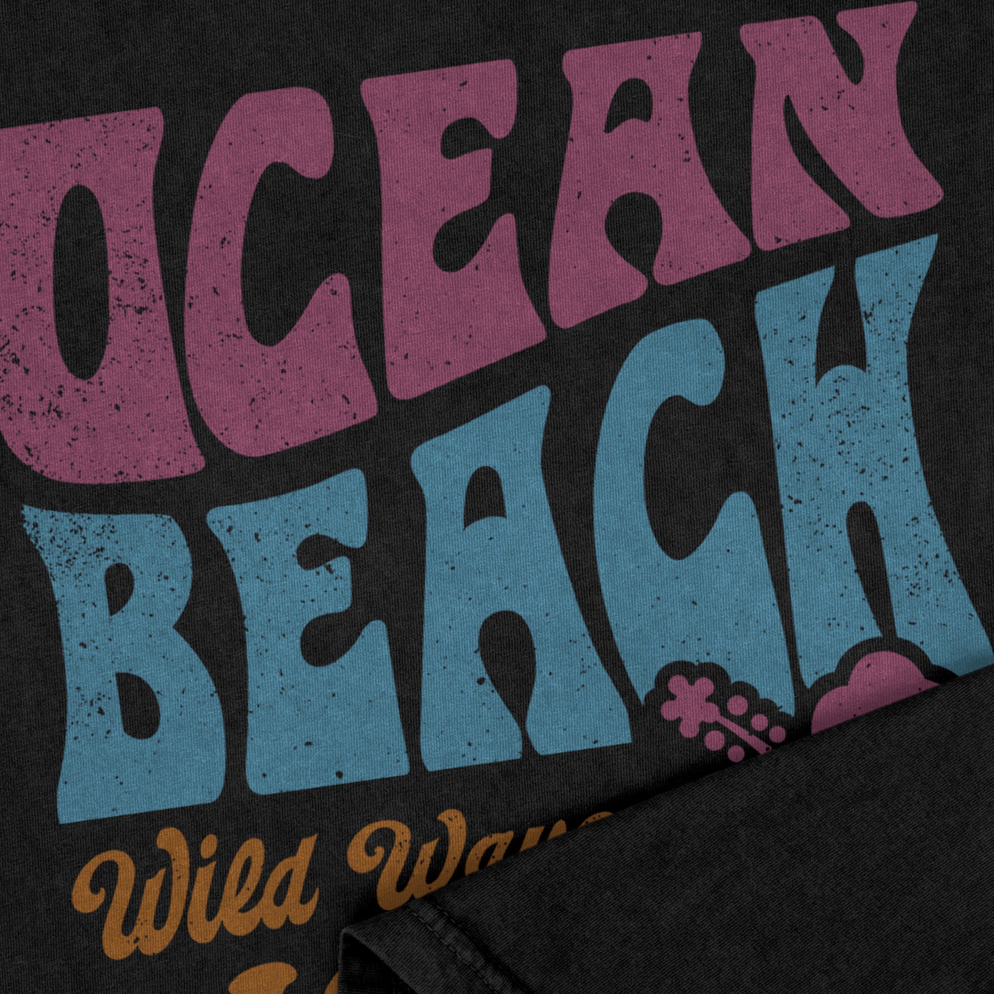 Ocean Beach Oversized Shirt Garment-Dyed Graphic Tee