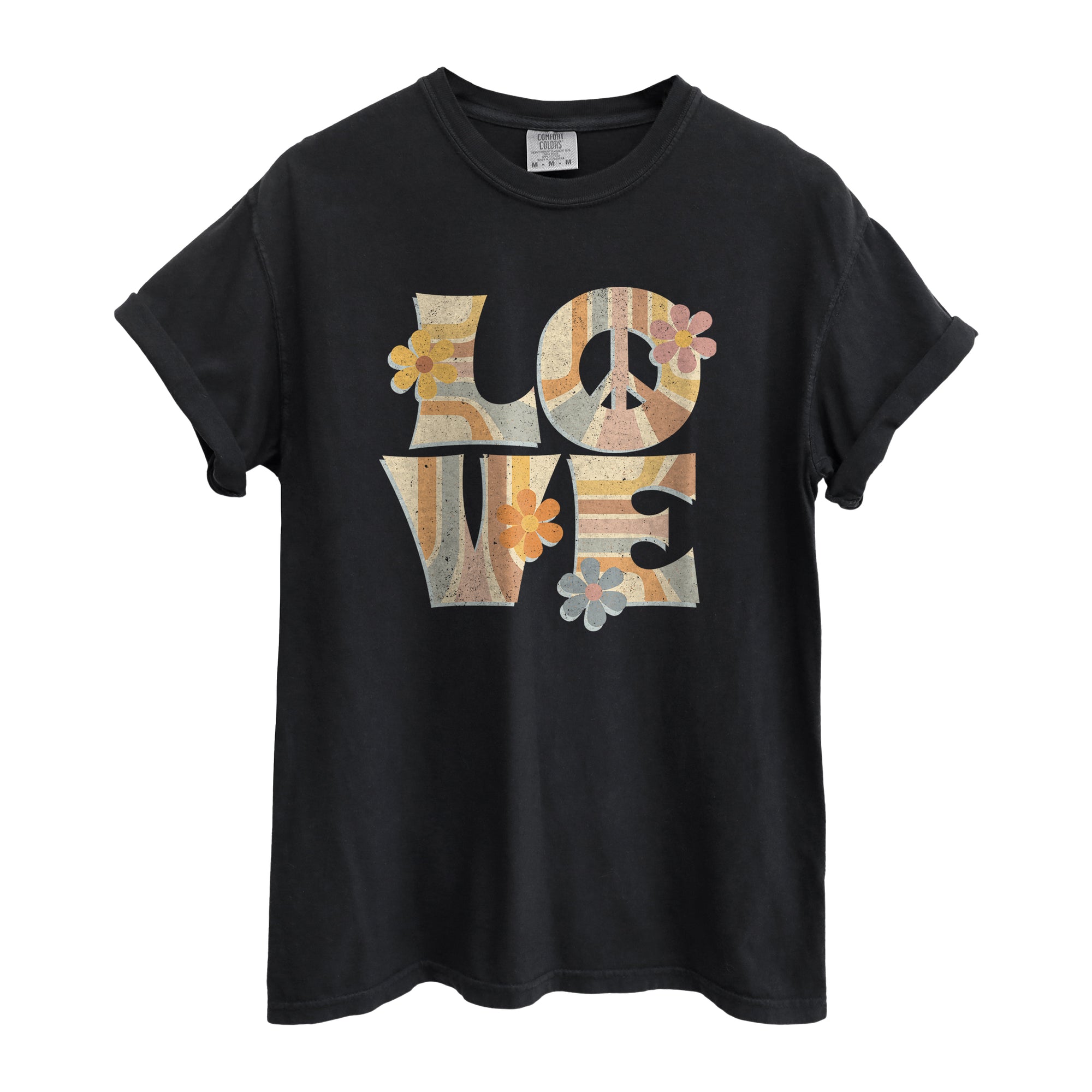 Retro Love Oversized Shirt Garment-Dyed Graphic Tee