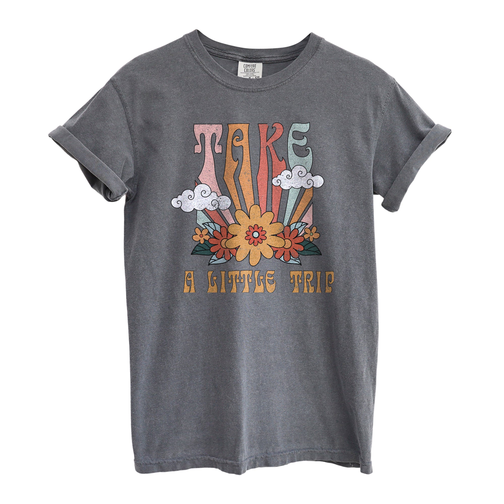 Take A Little Trip Oversized Shirt for Women & Men Garment-Dyed Graphic Tee