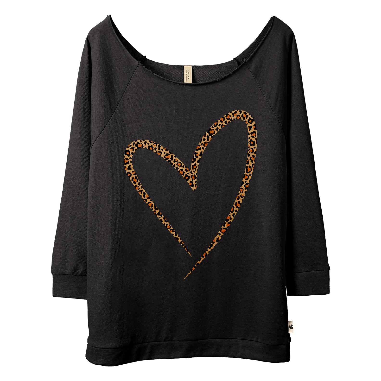 Women's leopard heart print sweatshirt – Rag to Tag