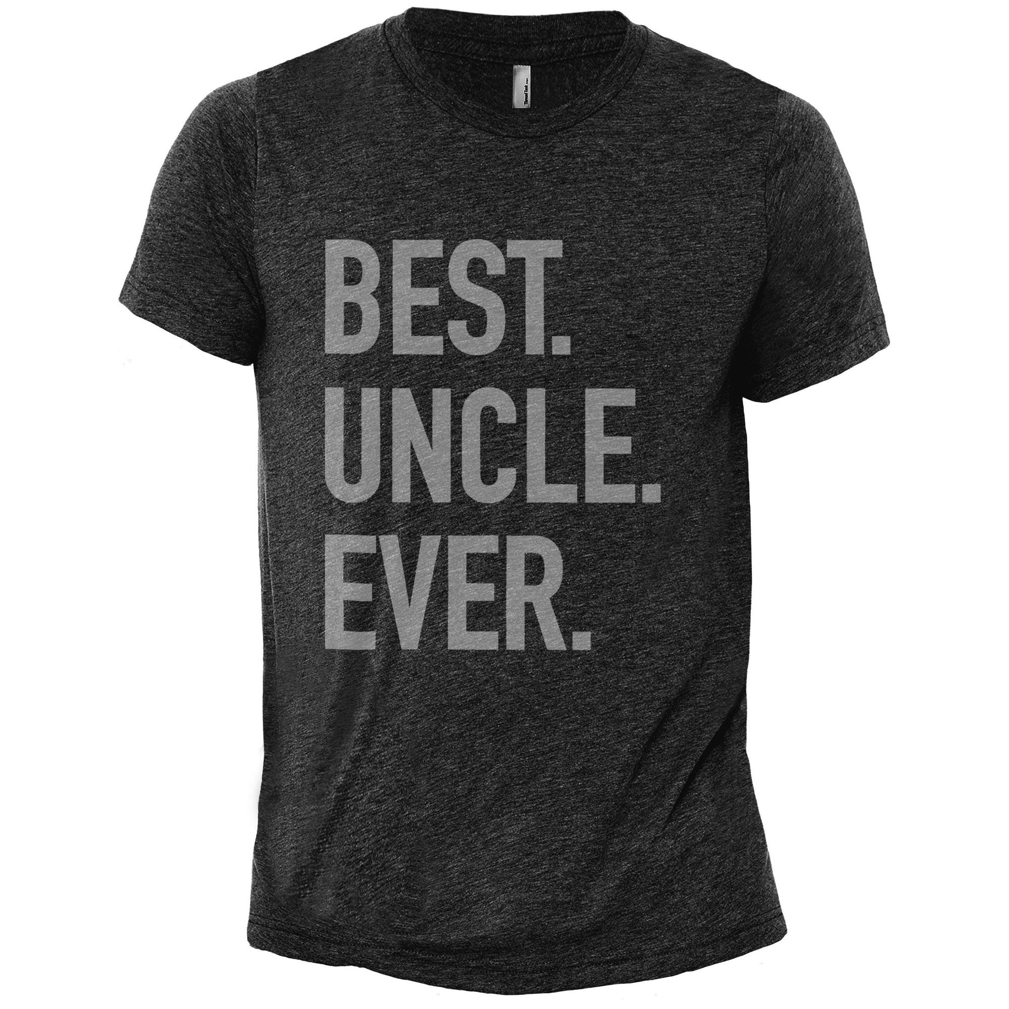 Best Uncle Ever Heather Grey Printed Graphic Men's Crew T-Shirt Tee