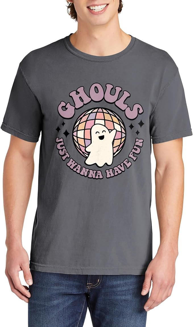 Ghost Ghouls Just Wanna Have Fun Halloween Shirt Garment-Dyed Tee