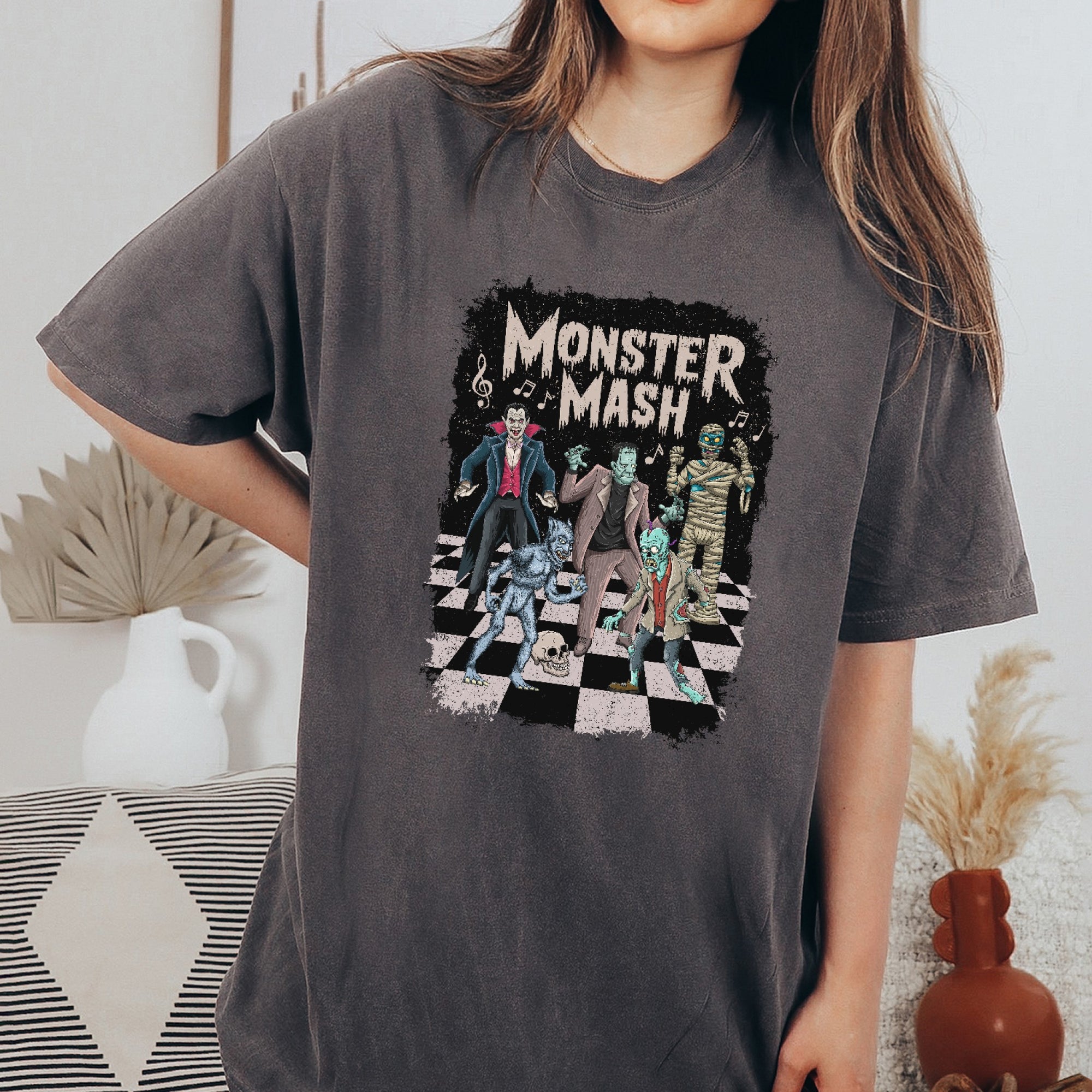 Monster Mash Oversized Shirt Garment-Dyed Graphic Tee