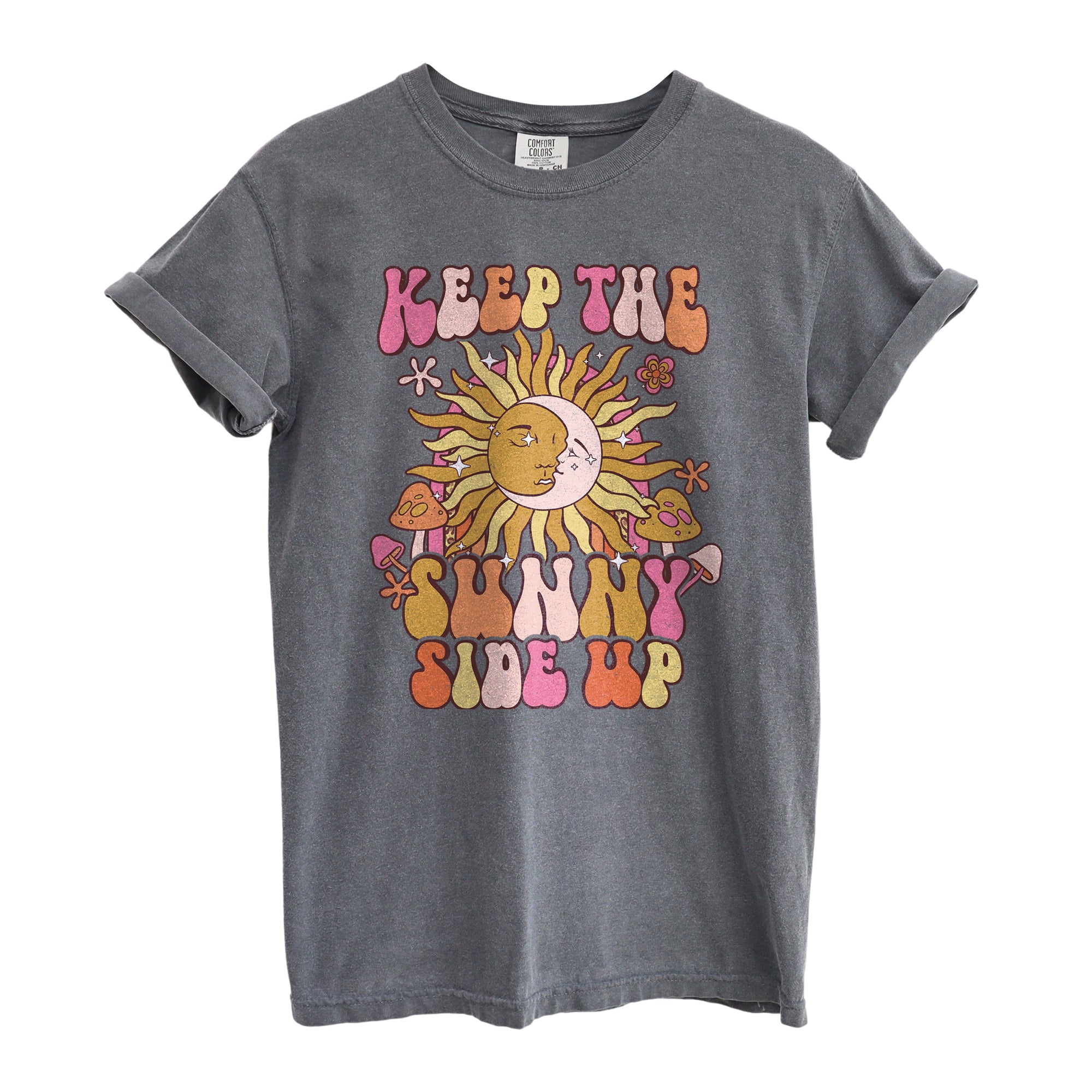 Keep the Sunny Side Up Oversized Shirt Garment-Dyed Graphic Tee