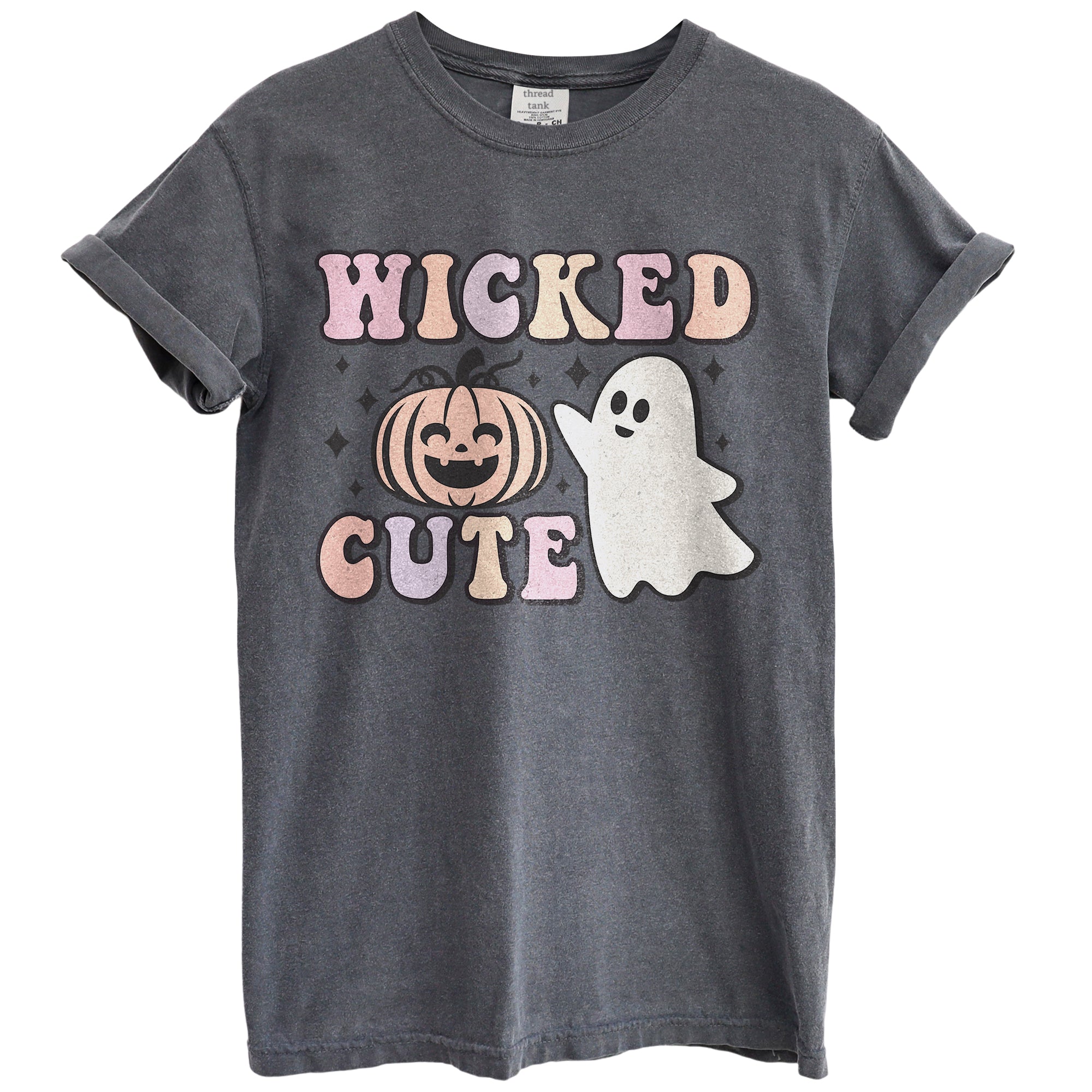 Thread Tank Wicked Cute Halloween Oversized Shirt Garment Dyed Graphic Tee