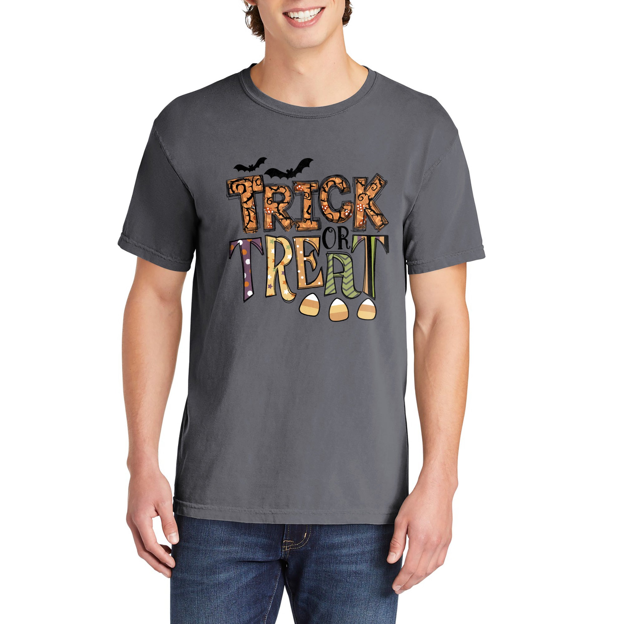 Trick or Treat Halloween Shirt Garment-Dyed Tee