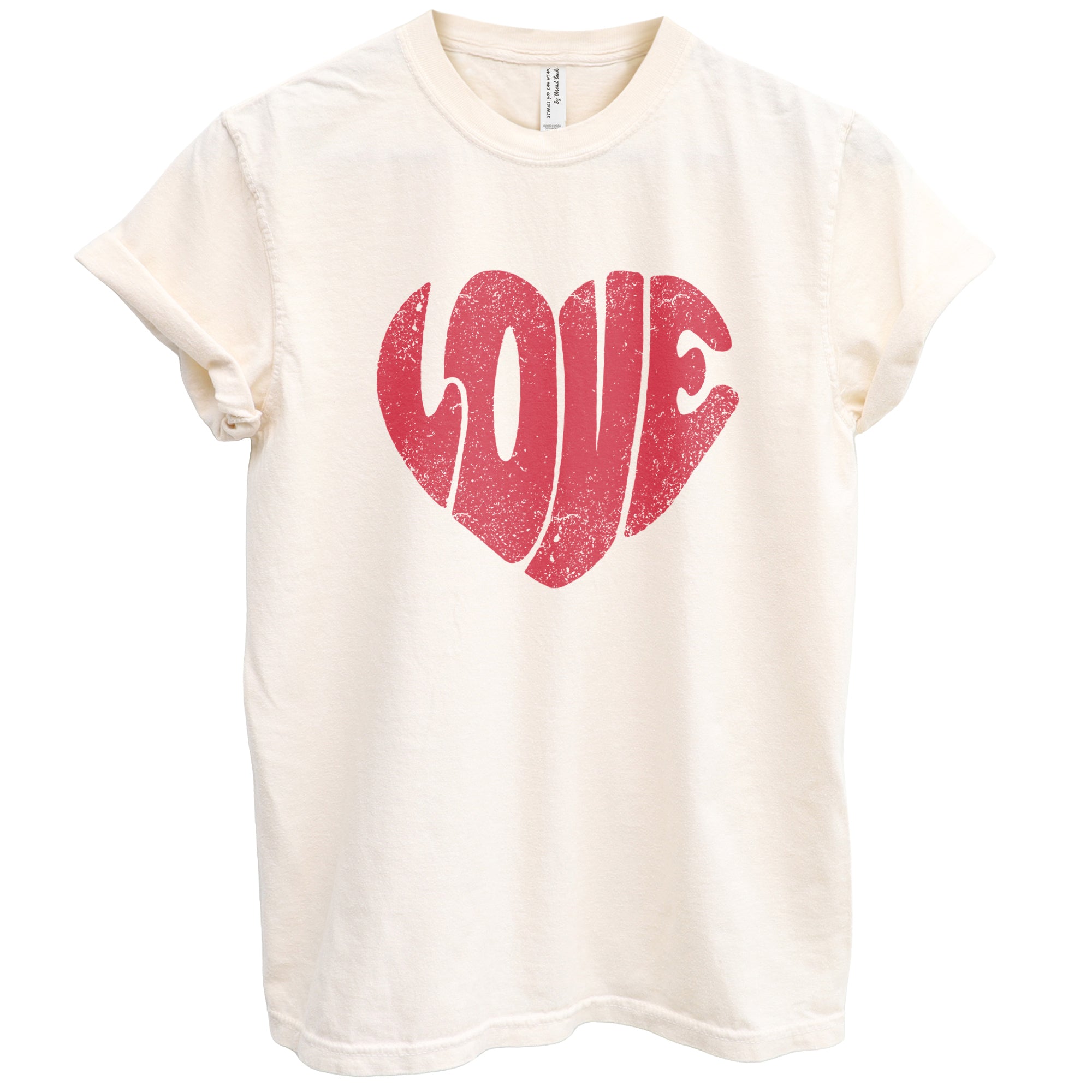 Retro Heart Shirt Garment-Dyed Tee
