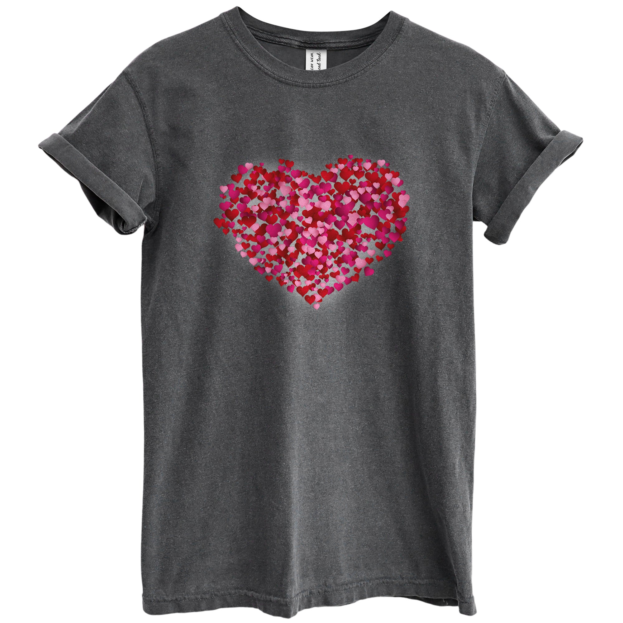 Floating Heart Valentines Shirt Garment-Dyed Tee