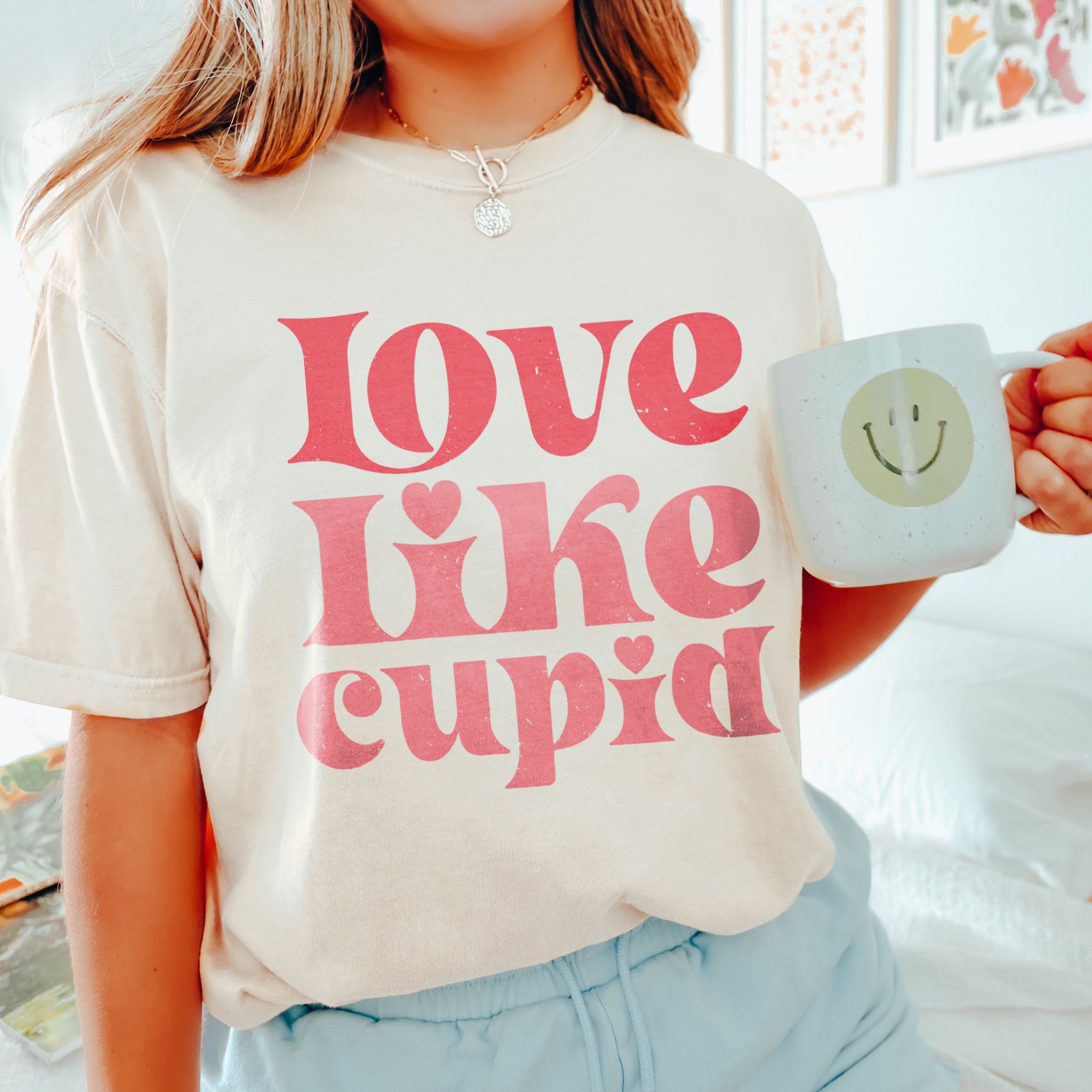 Love Like Cupid Valentines Shirt Garment-Dyed Tee