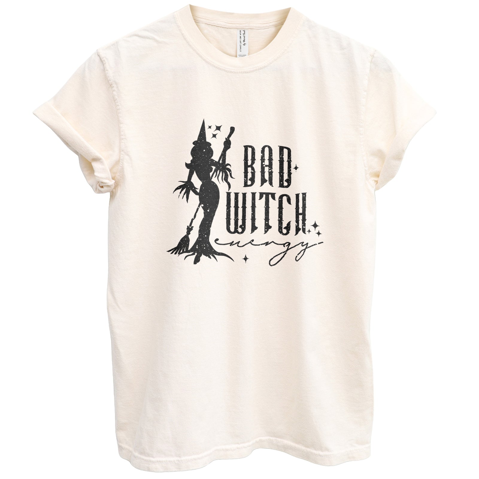 Bad Witch Energy Oversized Shirt for Women Garment-Dyed Graphic Tee