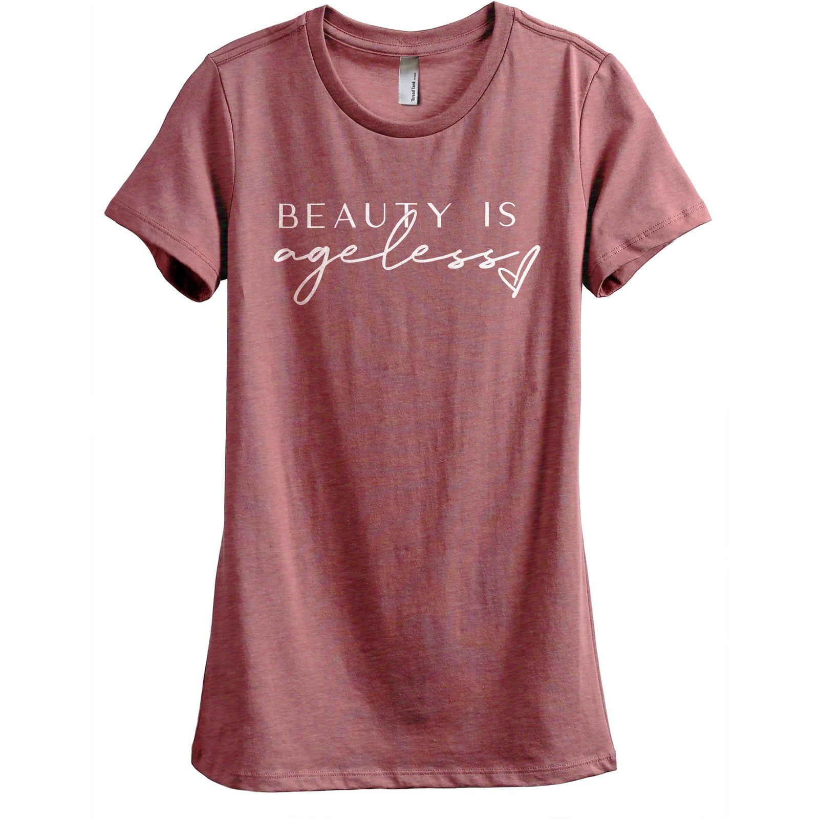 Beauty Is Ageless Women's Relaxed Crewneck Graphic T-Shirt Top Tee