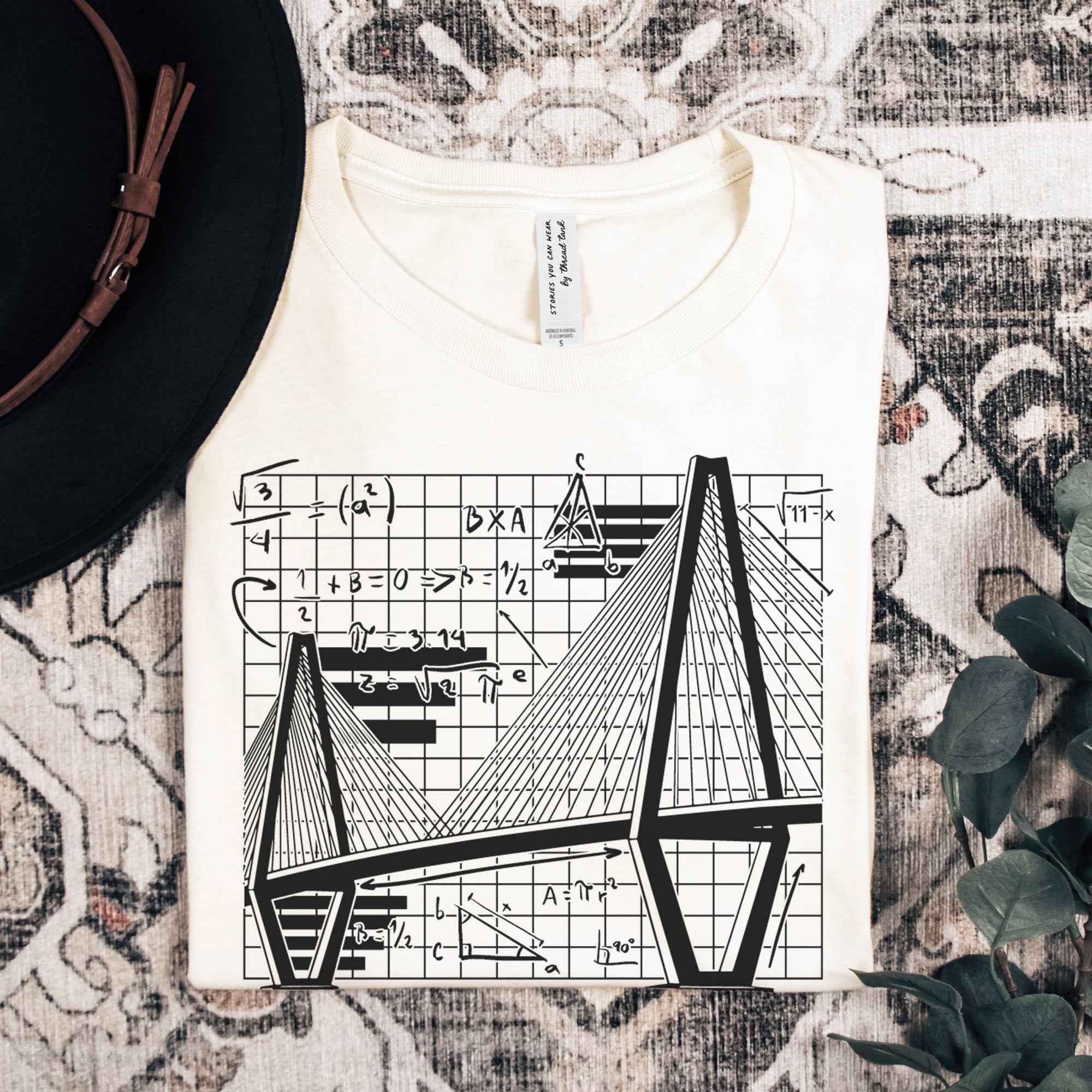Cooper River Bridge Math Garment-Dyed Tee - Stories You Can Wear