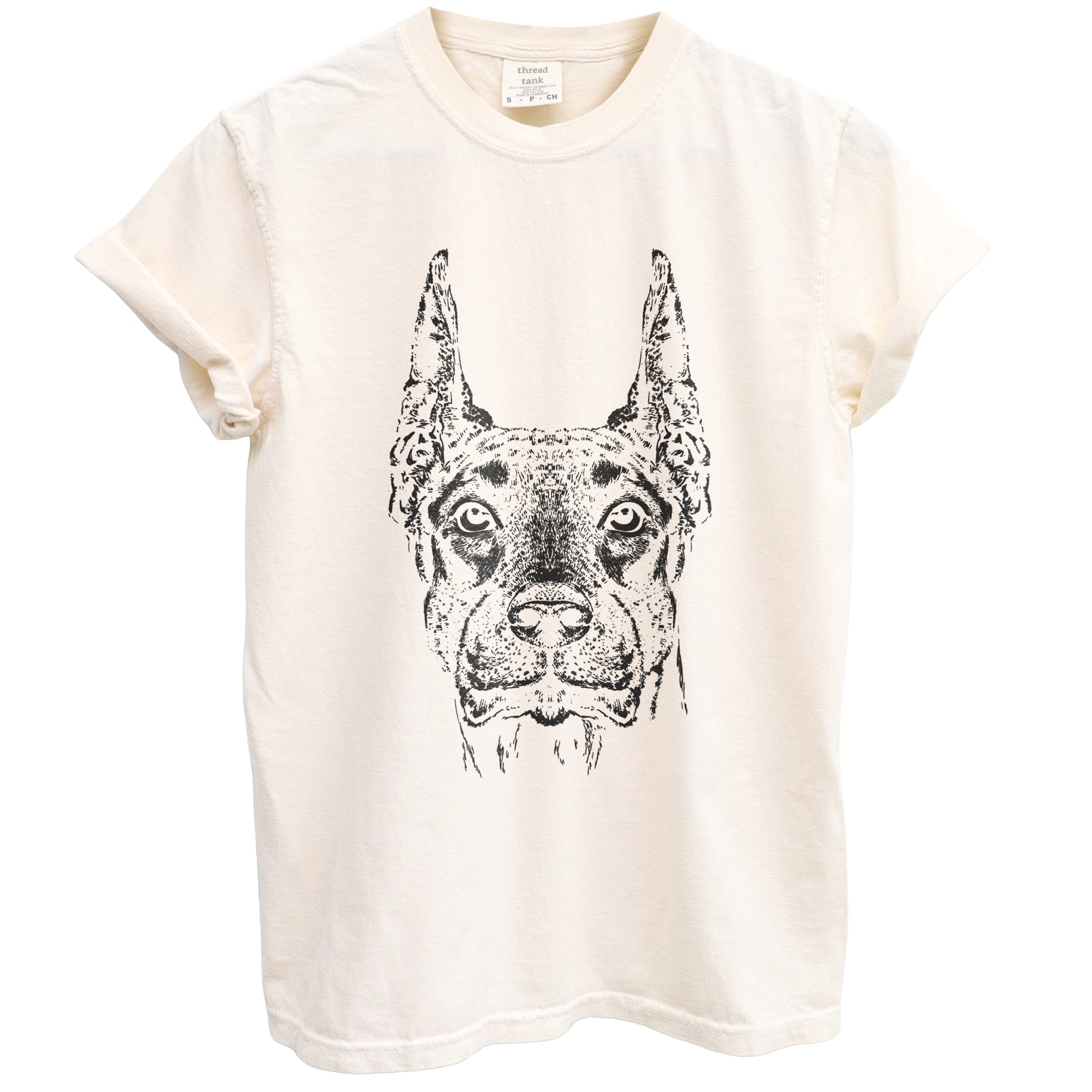 Doberman Dog Sketch Garment-Dyed Tee - Stories You Can Wear