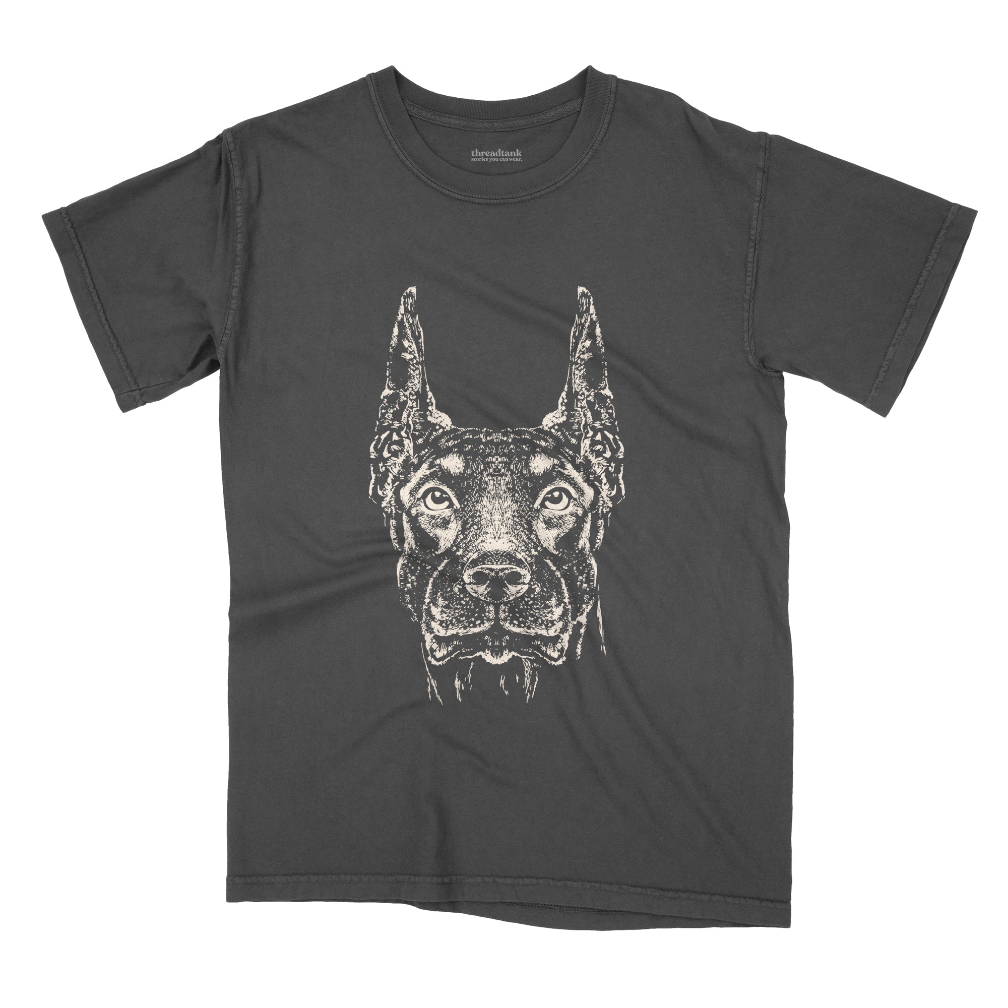 Doberman Dog Sketch Garment-Dyed Tee - Stories You Can Wear