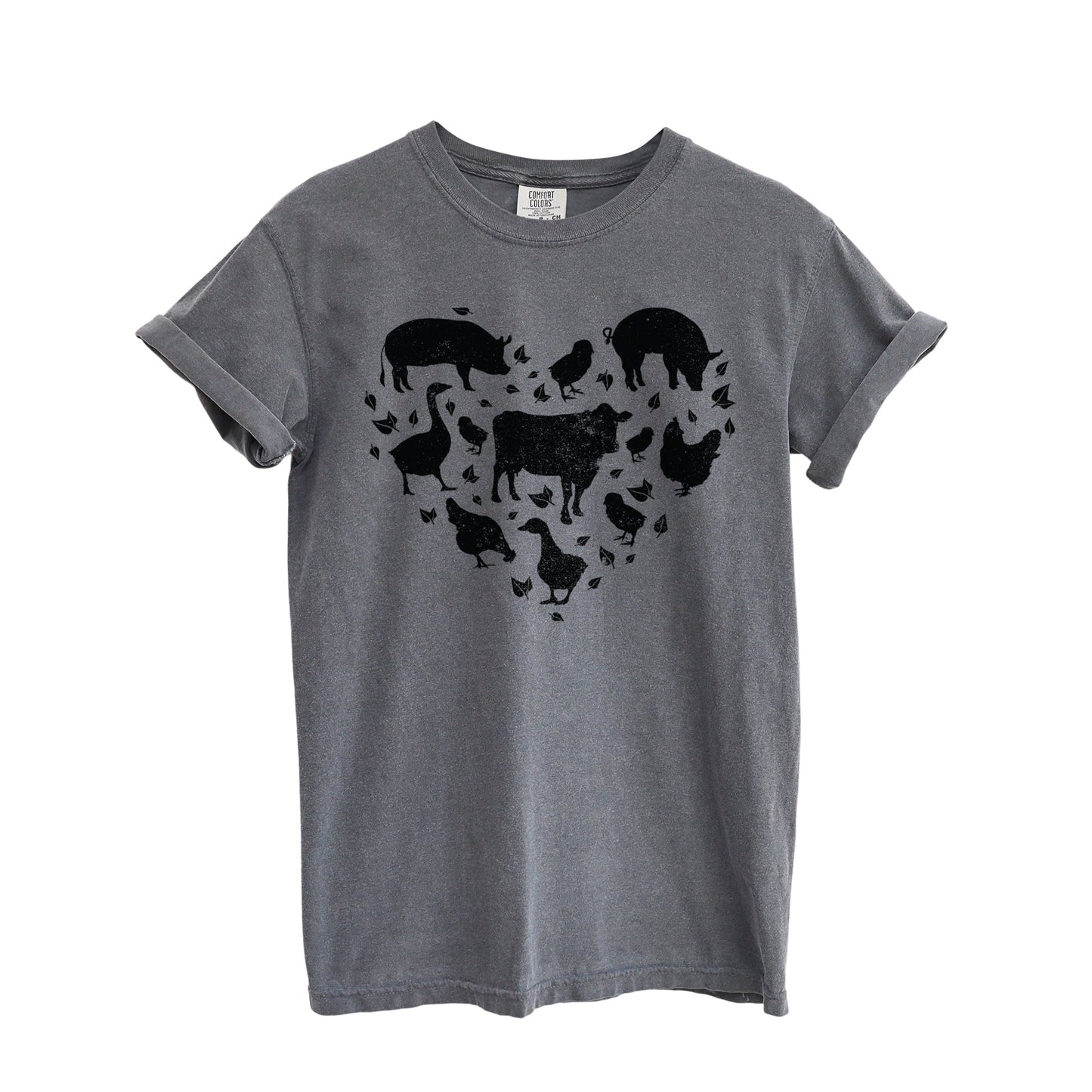 Farm Animal Heart Garment-Dyed Tee - Stories You Can Wear