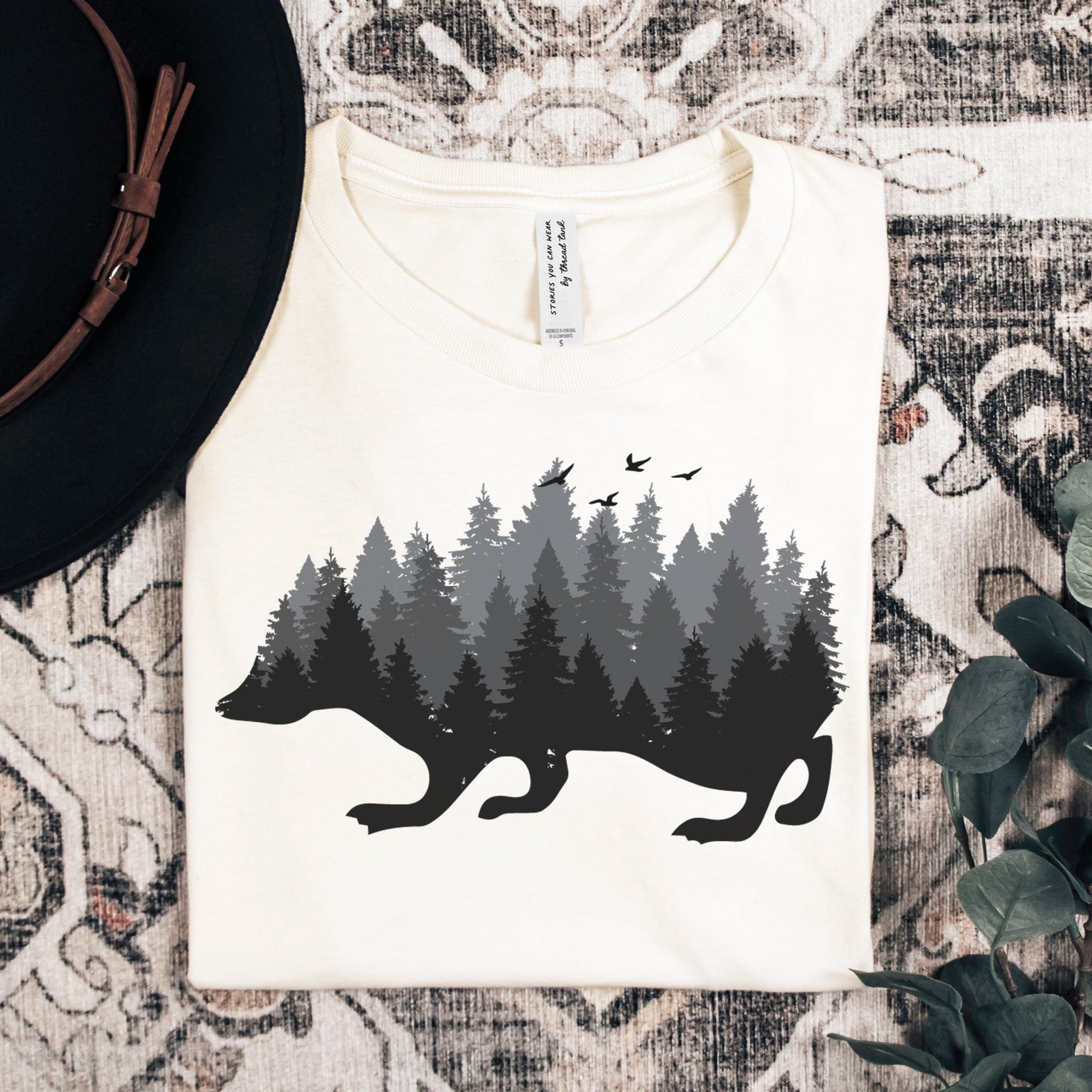 Hedgehog Forest Garment-Dyed Tee - Stories You Can Wear