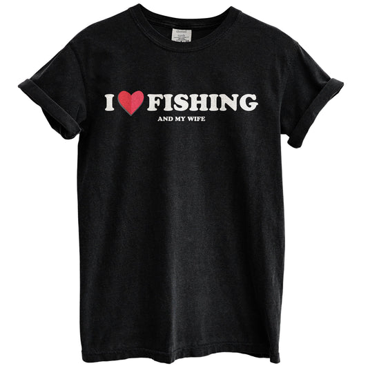 I Heart Fishing Garment-Dyed Tee - Stories You Can Wear