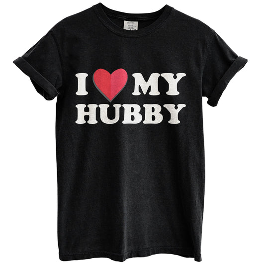 I Heart My Hubby Garment-Dyed Tee - Stories You Can Wear