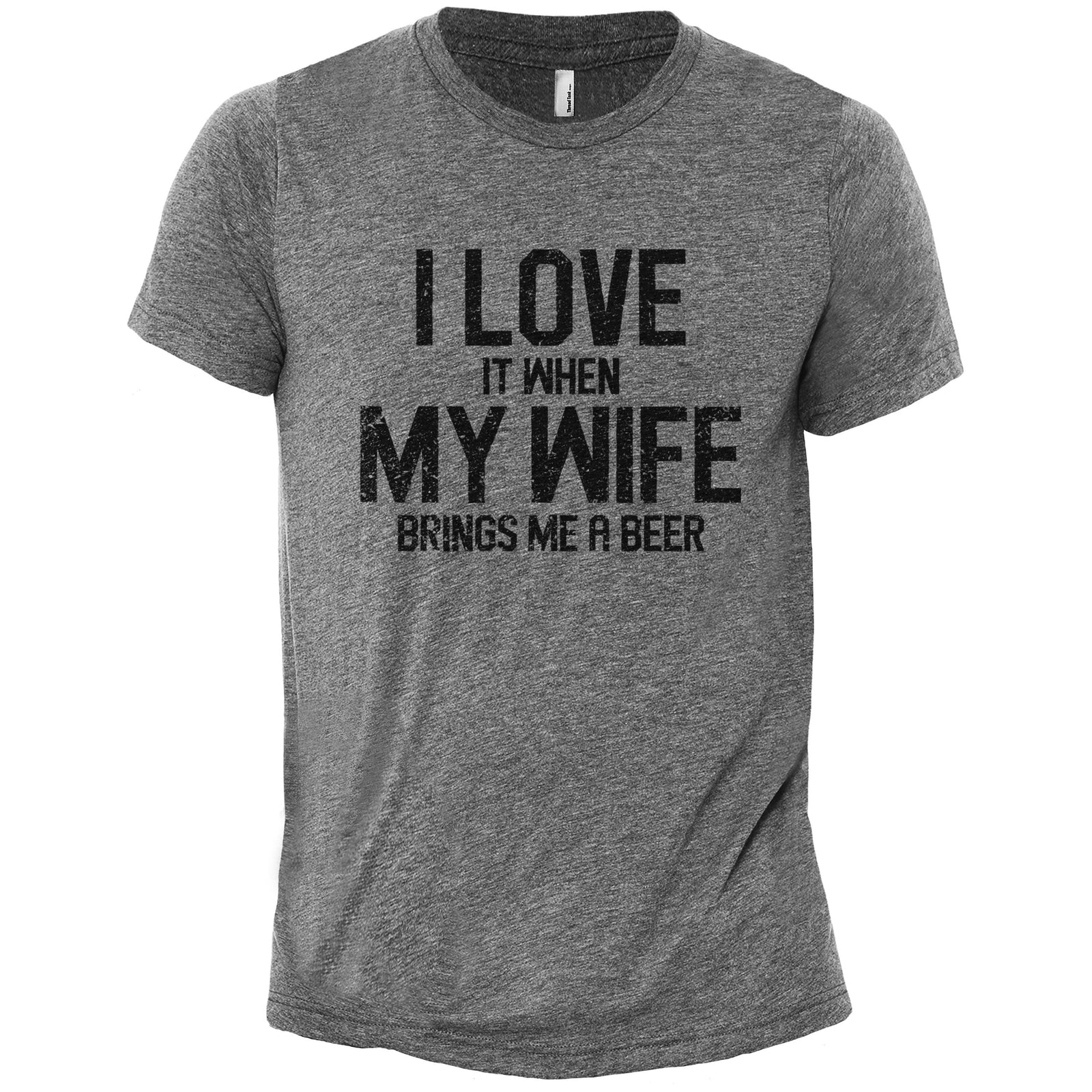 I Love It When My Wife Lets Me Go Fishing Printed Graphic Men's Crew T-Shirt Tee