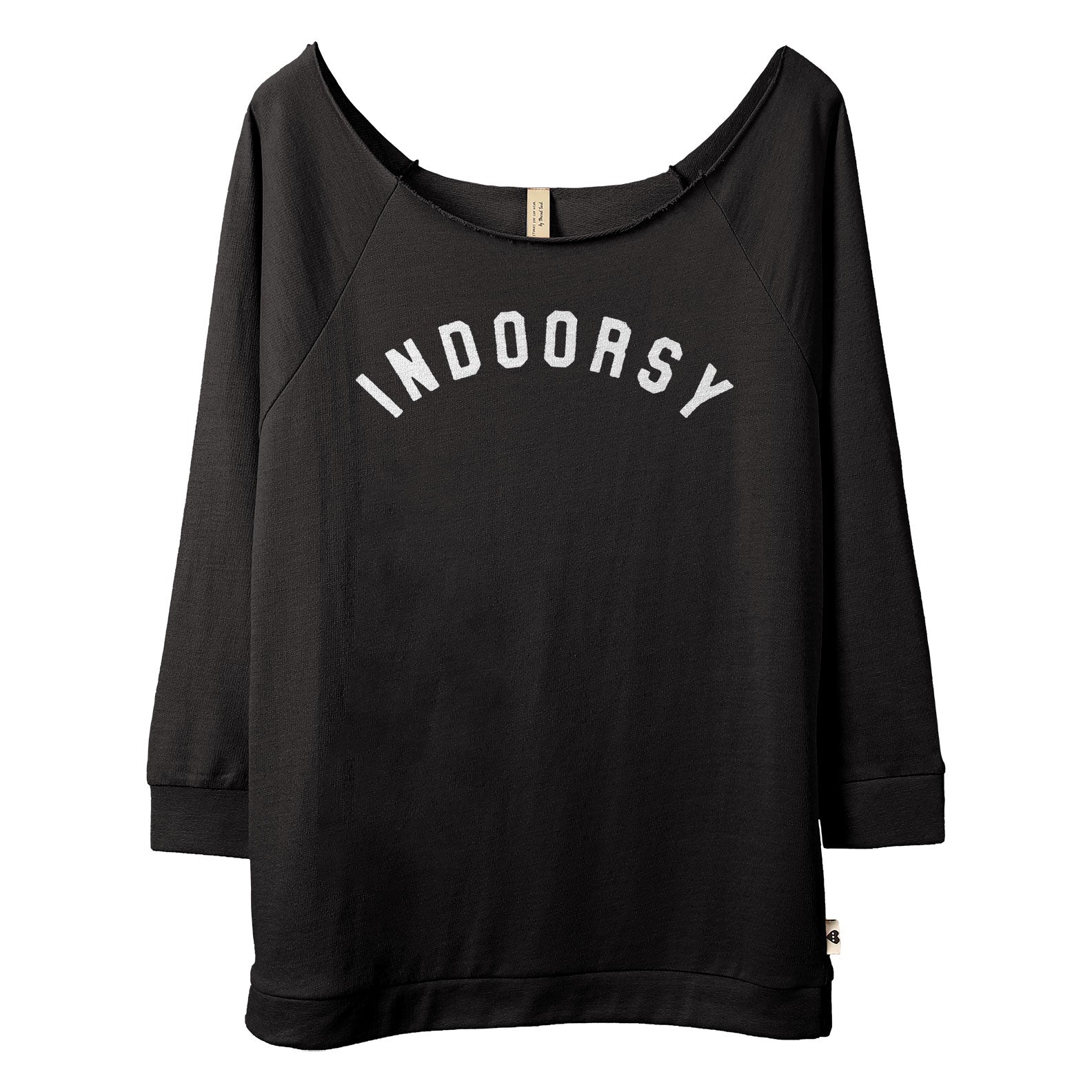 Indoorsy Women's Slouchy 3/4 Sleeves Lightweight Sweatshirt