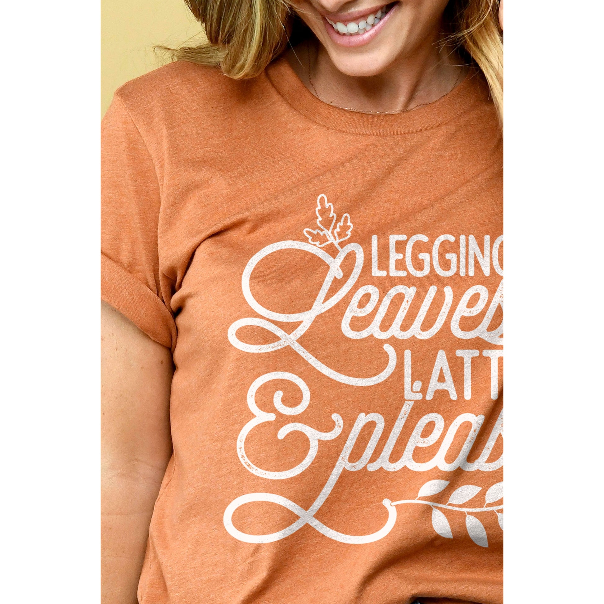 Leggings Leaves & Lattes Please - thread tank | Stories you can wear.