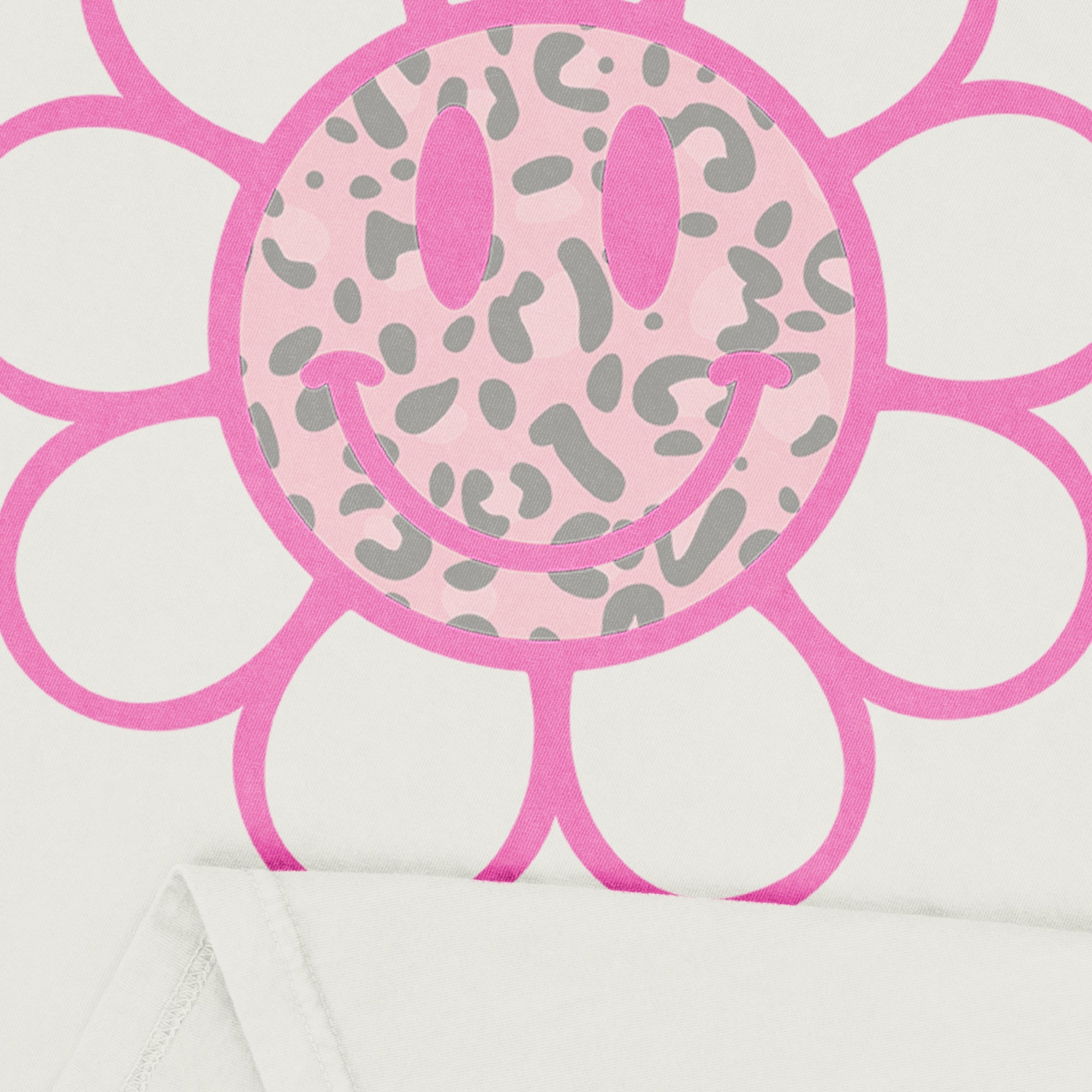 Leopard Daisy Smiley Garment-Dyed Tee - Stories You Can Wear