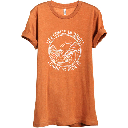 Life Comes In Waves - Learn To Ride It - thread tank | Stories you can wear.