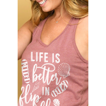 Life Is Better In Flip Flops - thread tank | Stories you can wear.