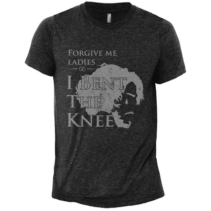 Forgive Me Ladies I Bent The Knee Charcoal Printed Graphic Men's Crew T-Shirt Tee