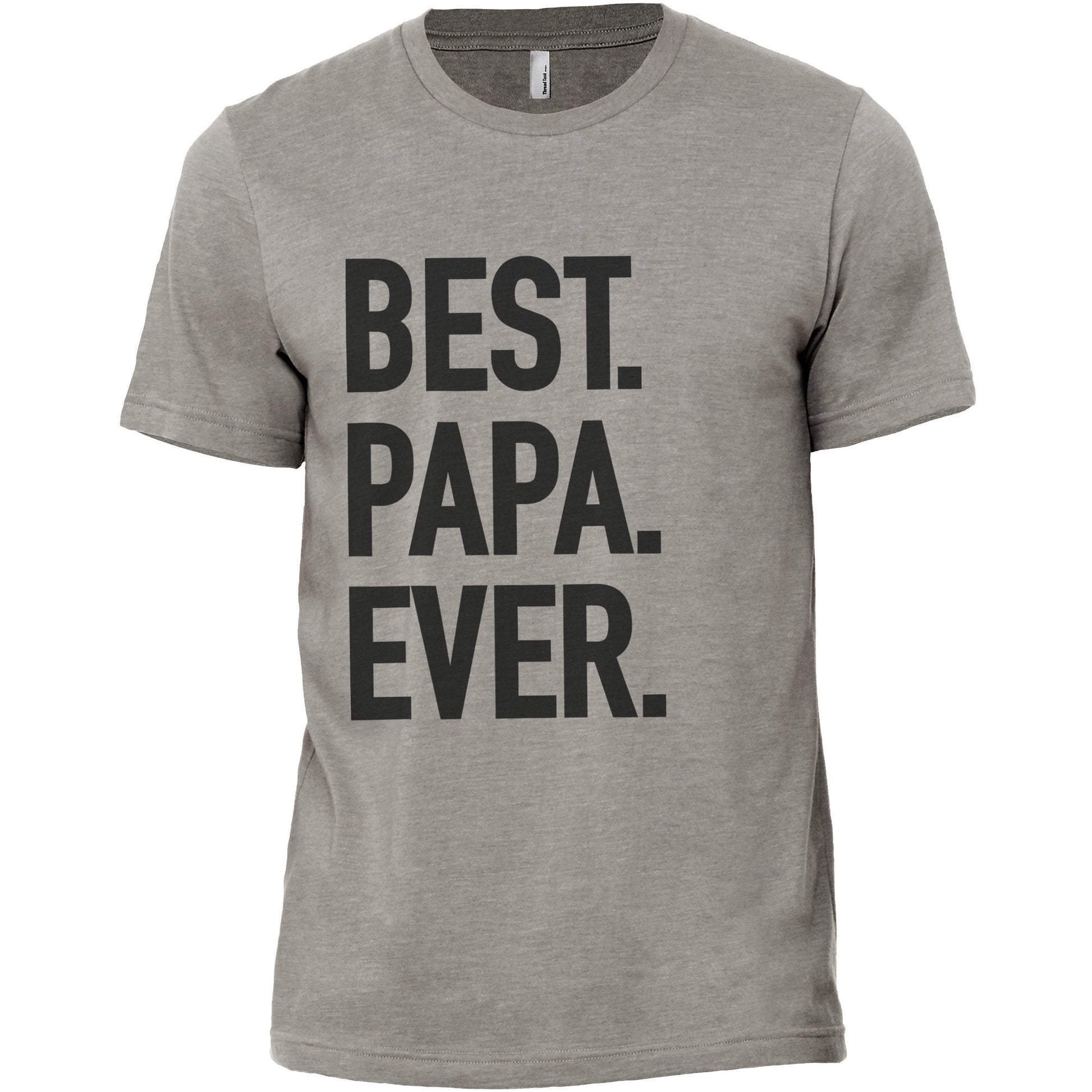 Best Papa Ever Military Grey Printed Graphic Men's Crew T-Shirt Tee