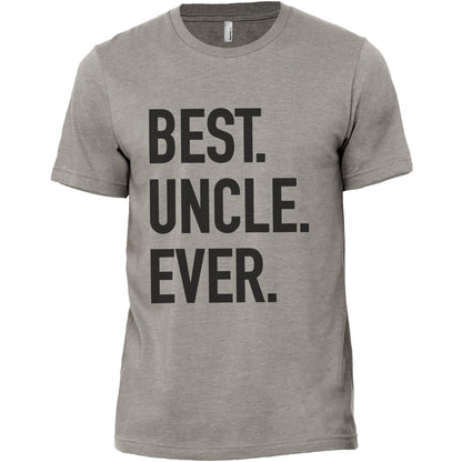 Best Uncle Ever Military Grey Printed Graphic Men's Crew T-Shirt Tee