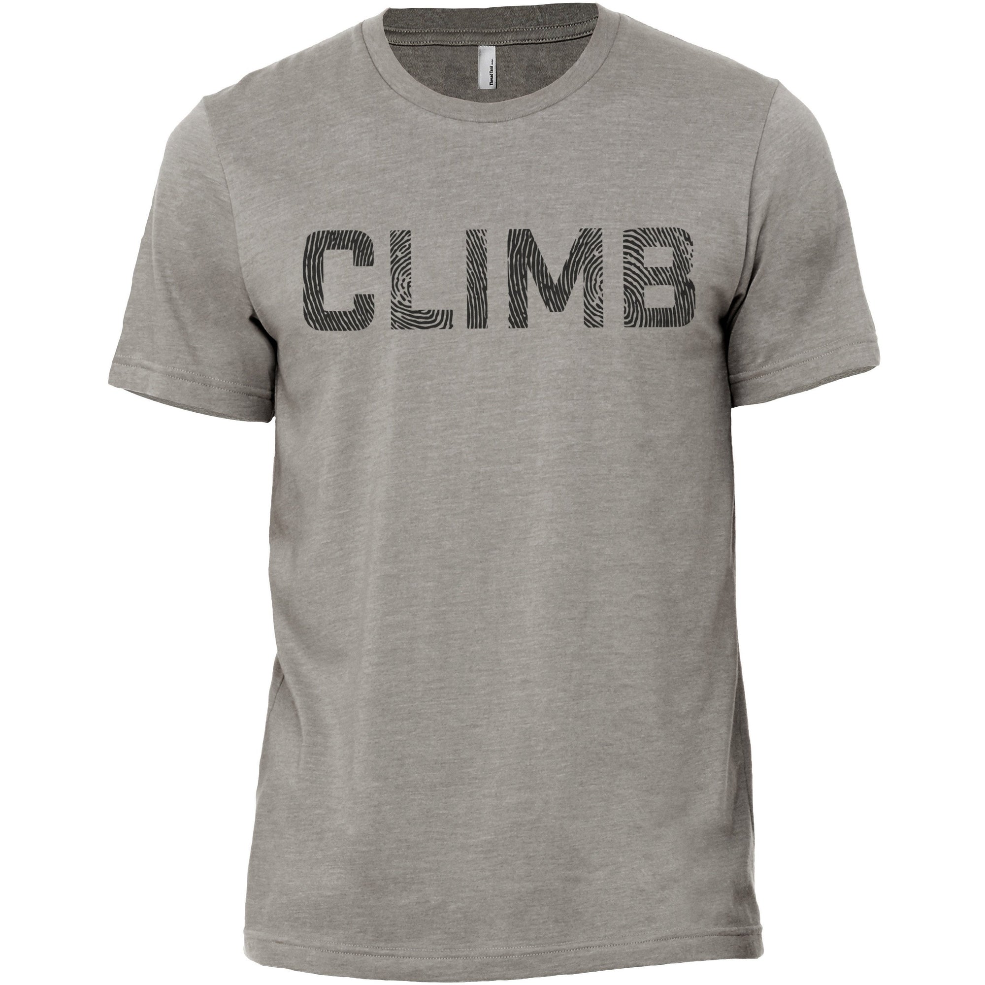 Climb Military Grey Printed Graphic Men's Crew T-Shirt Tee