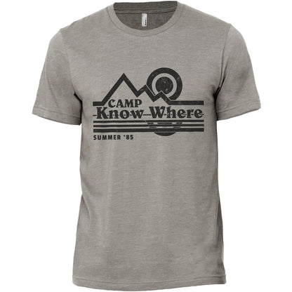 Camp Know Where Military Grey Printed Graphic Men's Crew T-Shirt Tee