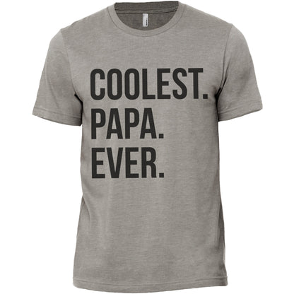 Coolest Papa Ever Military Grey Printed Graphic Men's Crew T-Shirt Tee