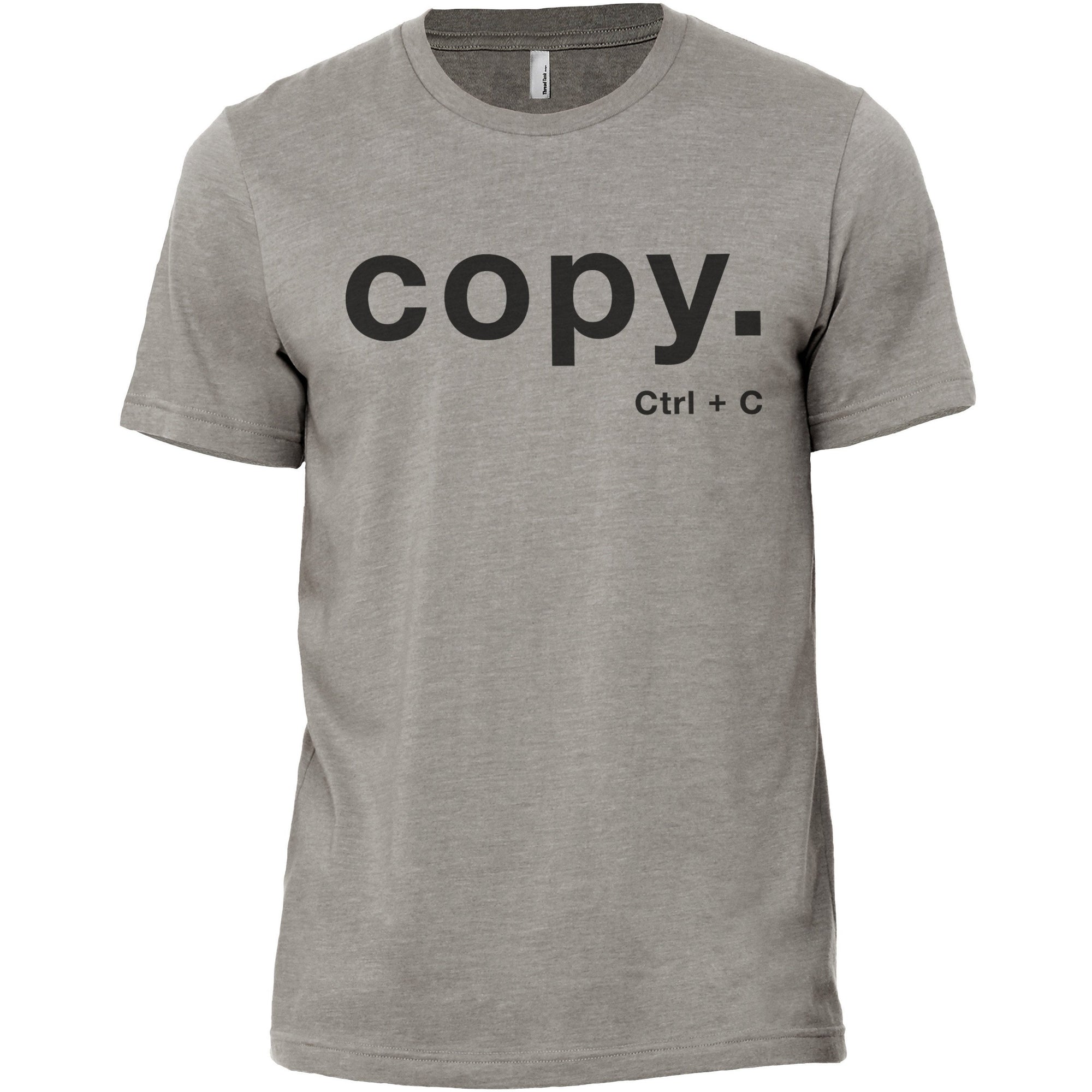 Copy CTRL C Military Grey Printed Graphic Men's Crew T-Shirt Tee