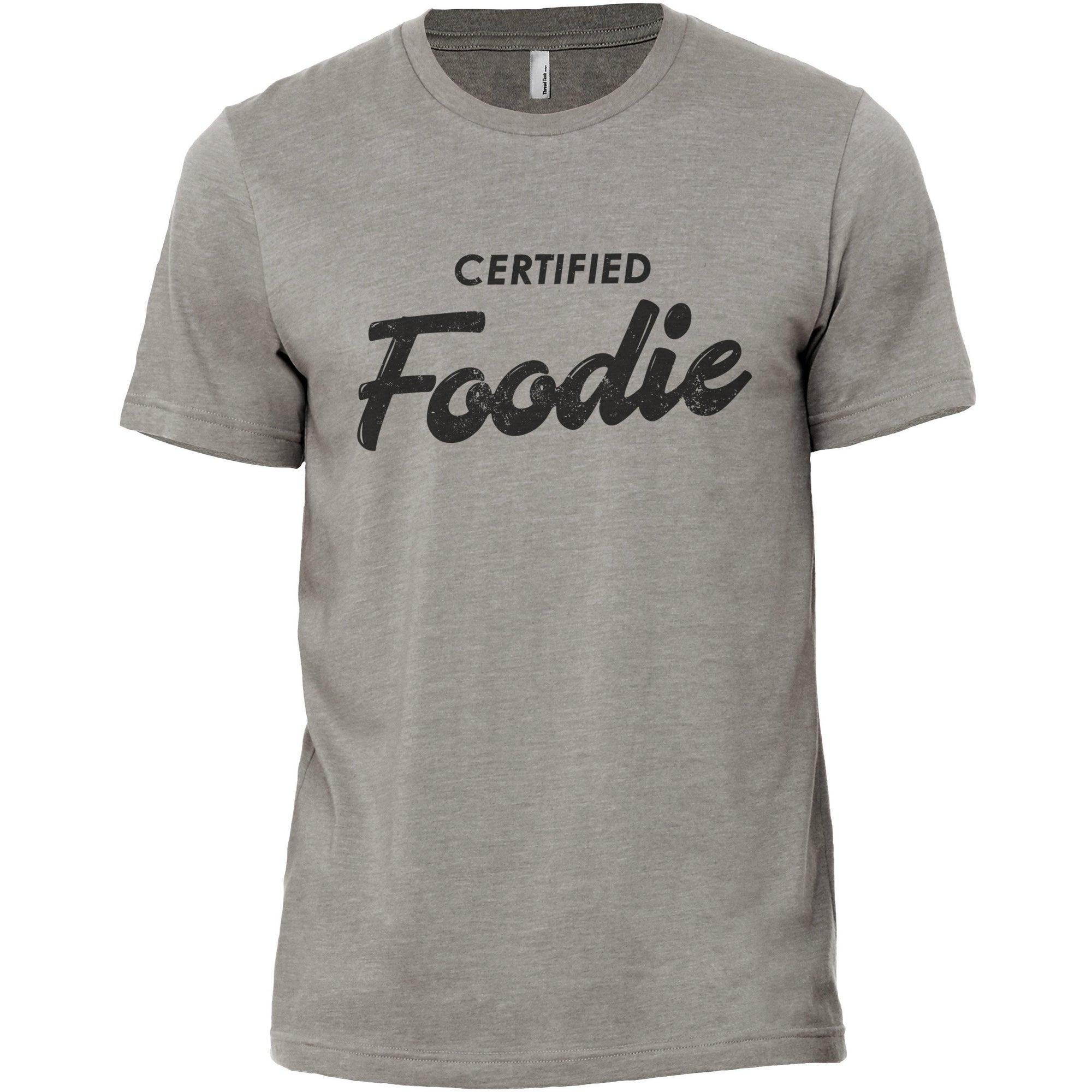 Certified Foodie Military Grey Printed Graphic Men's Crew T-Shirt Tee