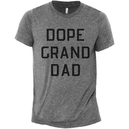 Dope Granddad Heather Grey Printed Graphic Men's Crew T-Shirt Tee