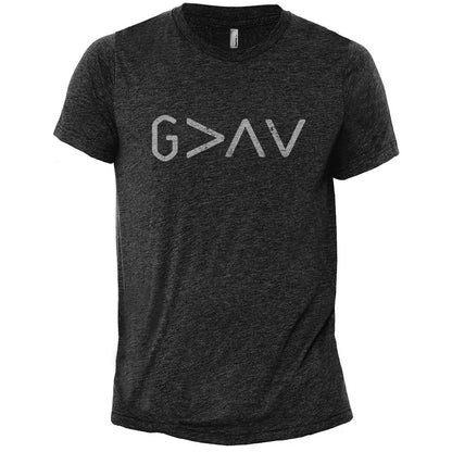 God Is Greater Than The Highs And Lows Charcoal Printed Graphic Men's Crew T-Shirt Tee