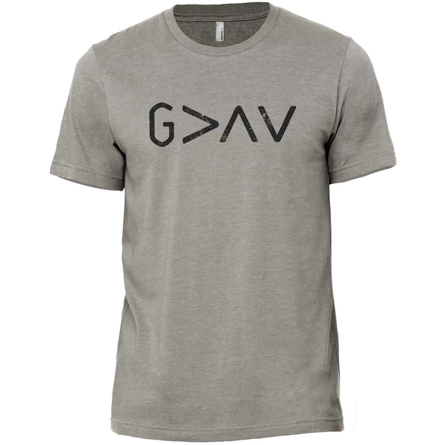 God Is Greater Than The Highs And Lows Military Grey Printed Graphic Men's Crew T-Shirt Tee