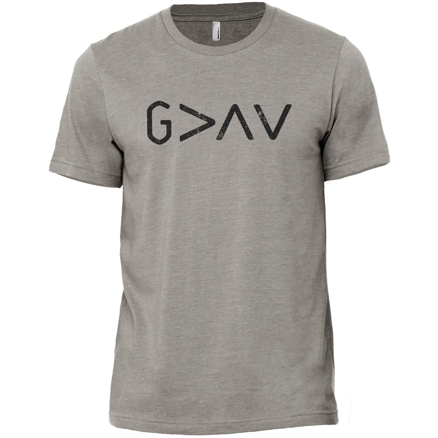God Is Greater Than The Highs And Lows Military Grey Printed Graphic Men's Crew T-Shirt Tee