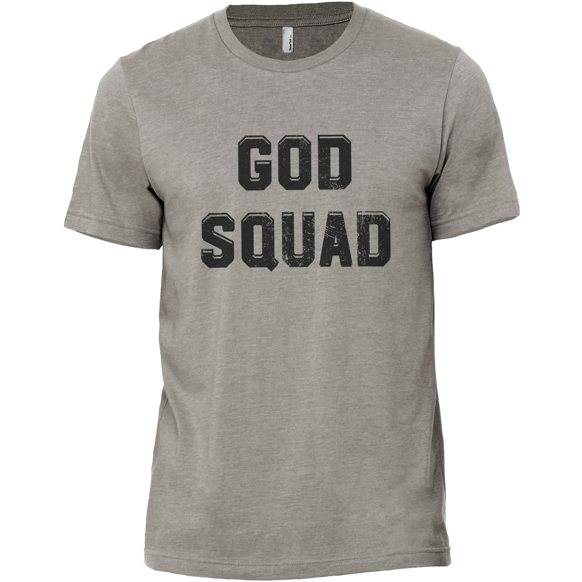 God Squad Military Grey Printed Graphic Men's Crew T-Shirt Tee
