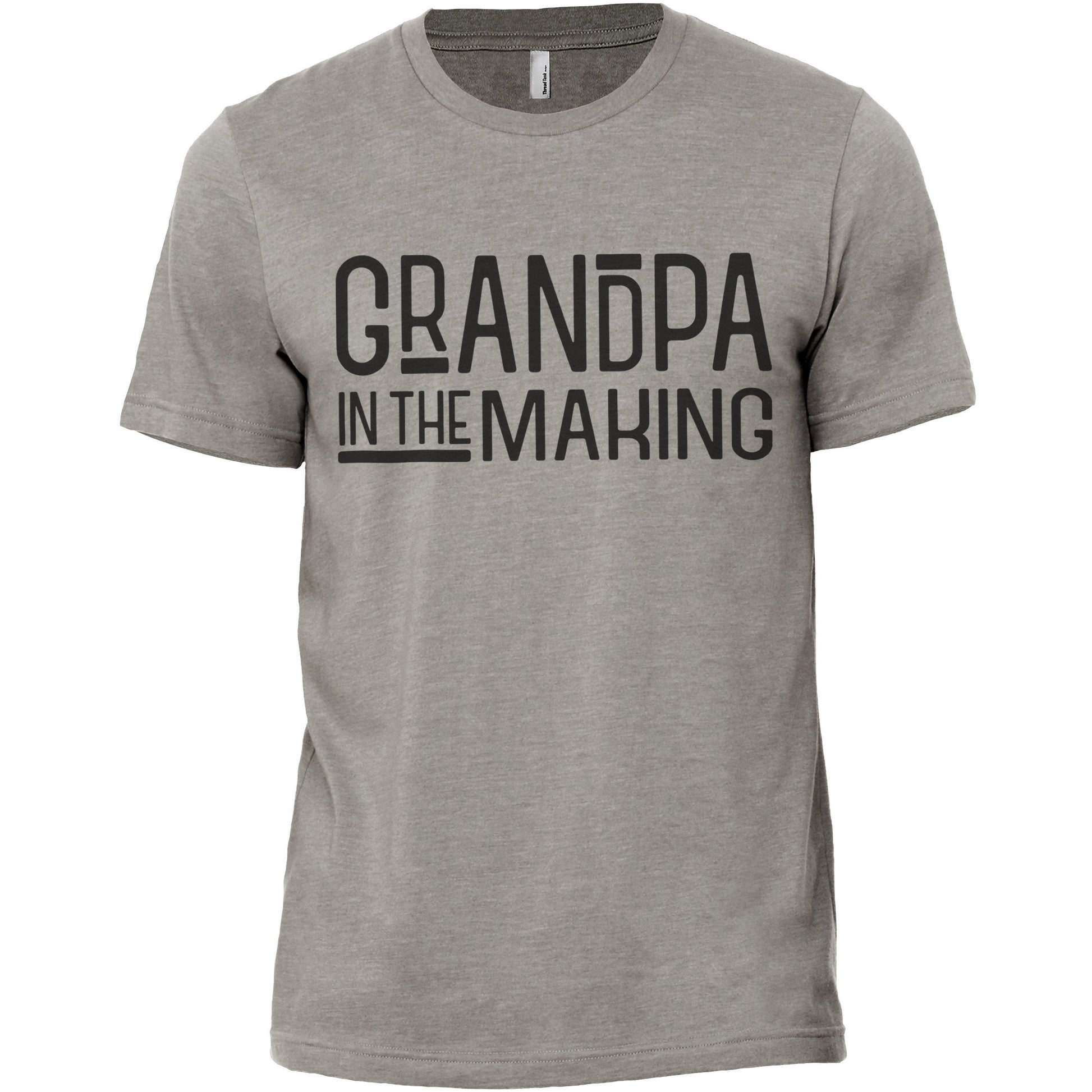 Grandpa In The Making Military Grey Printed Graphic Men's Crew T-Shirt Tee