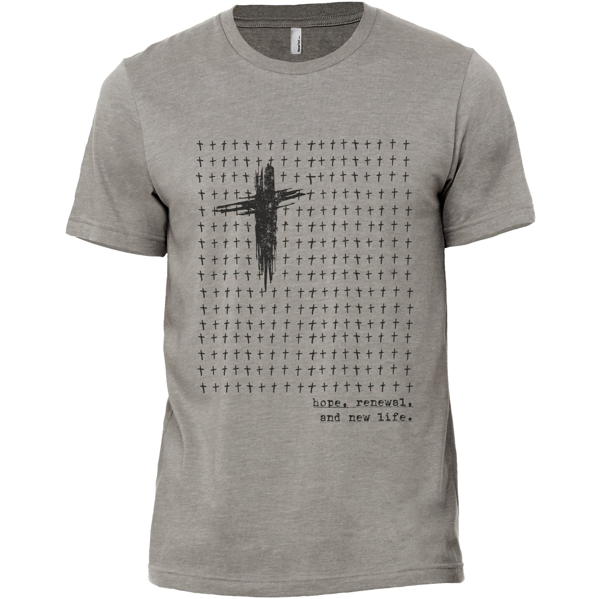 Hope Renewal And New Life Military Grey Printed Graphic Men's Crew T-Shirt Tee