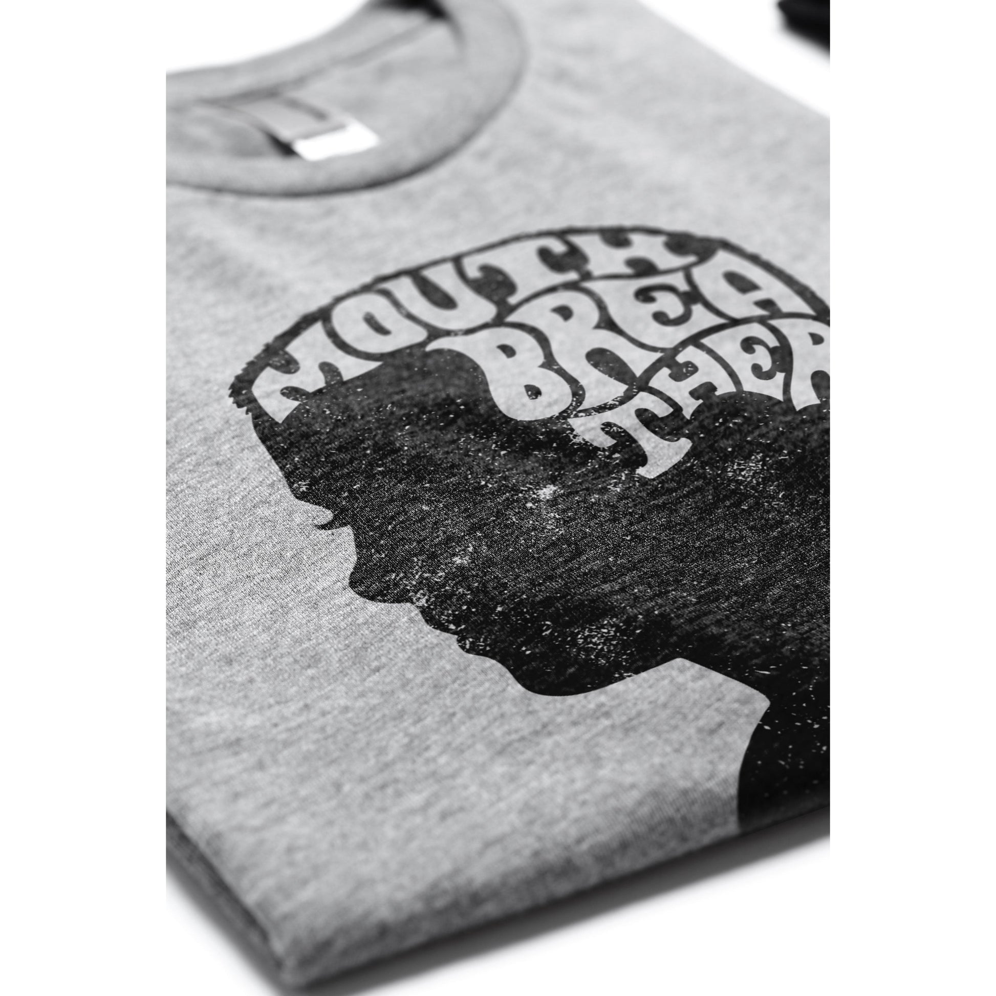 Mouthbreather Printed Graphic Men's Crew T-Shirt Grey Closeup Image