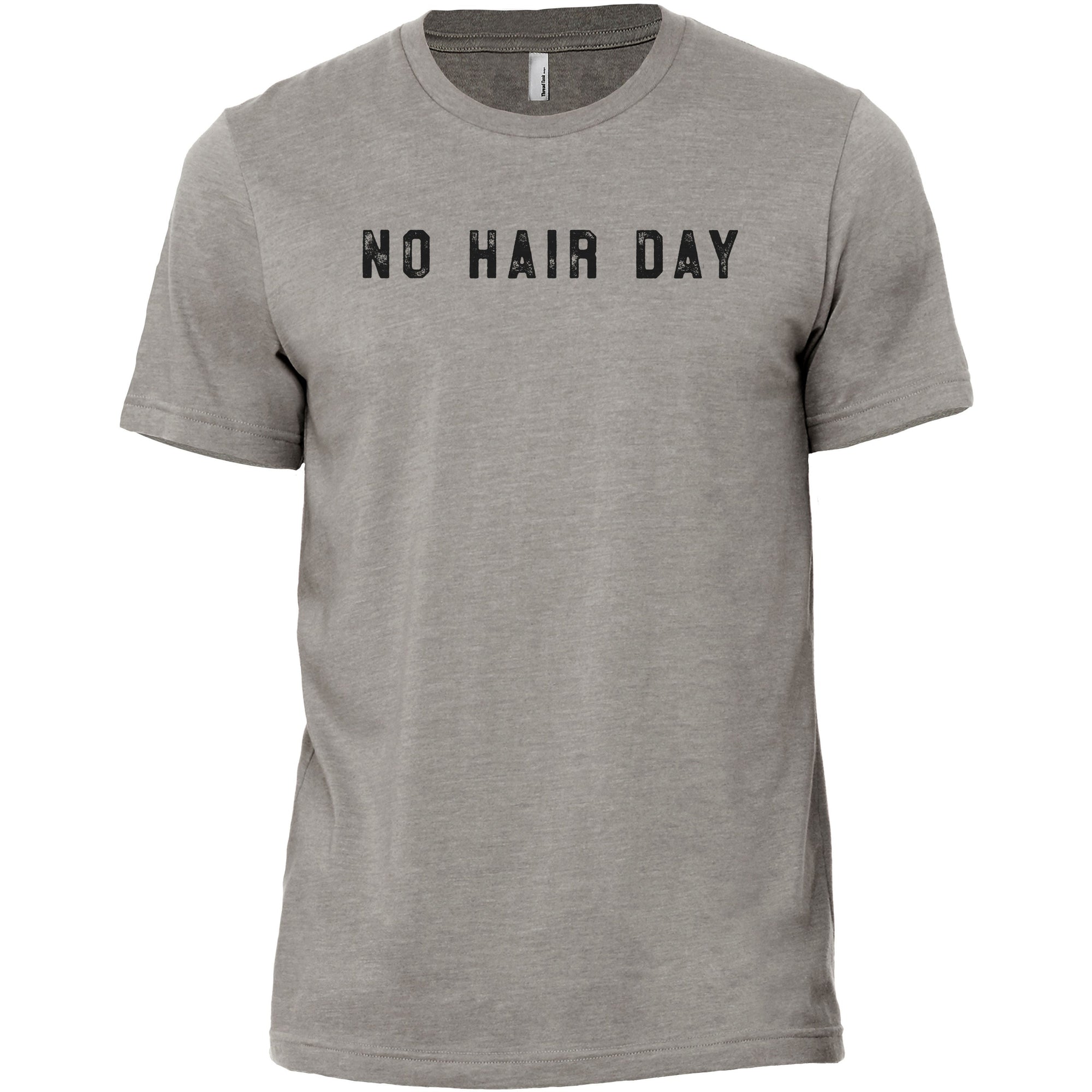 No Hair Day Military Grey Printed Graphic Men's Crew T-Shirt Tee