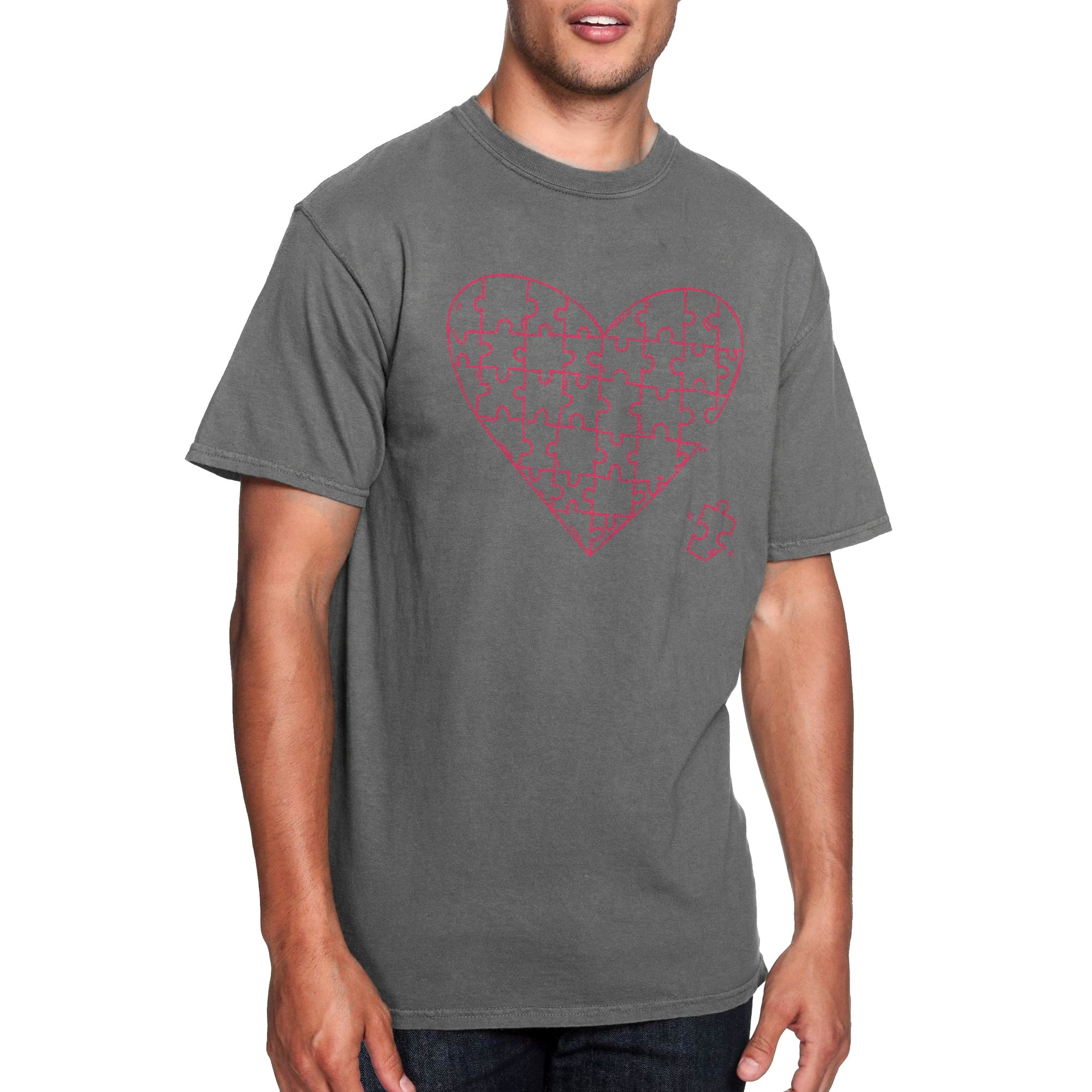 Puzzle Hearts Garment-Dyed Tee - Stories You Can Wear