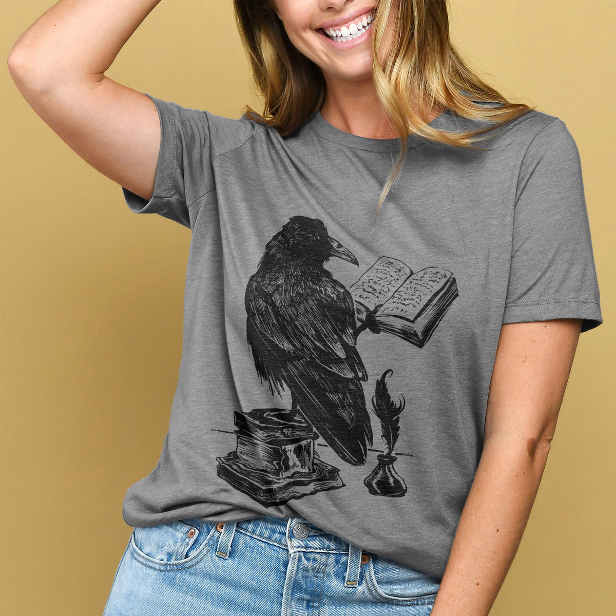 Raven Reading Garment-Dyed Tee T-Shirt