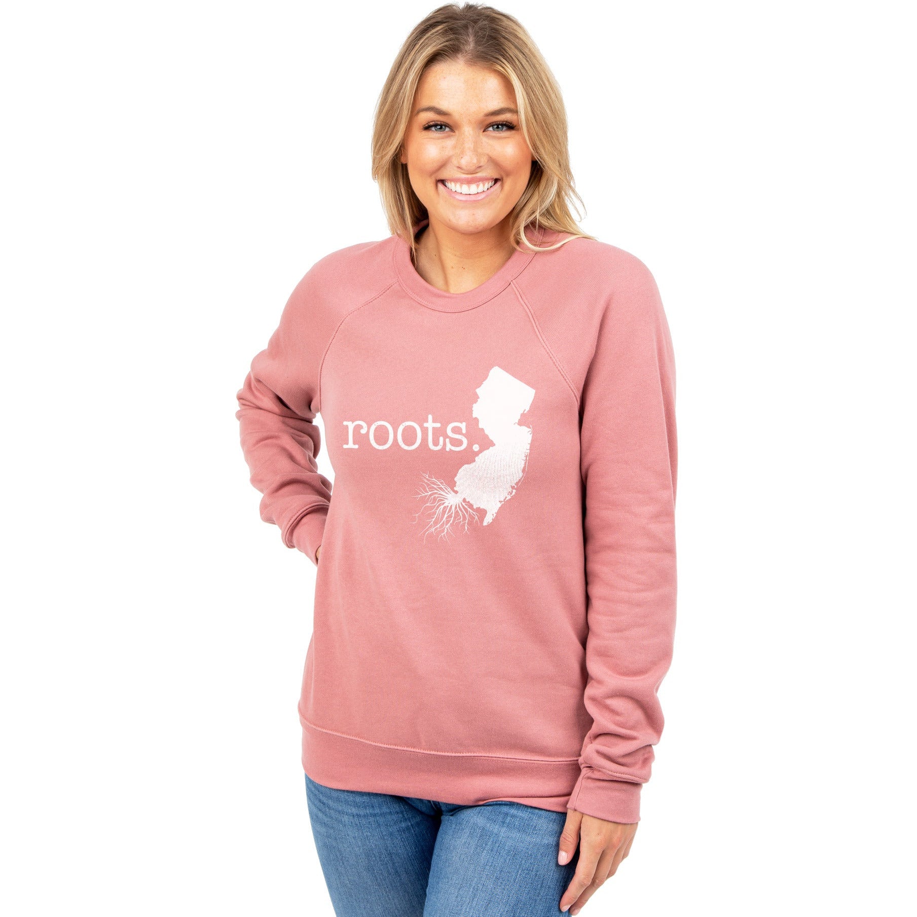 Roots deals pink sweater