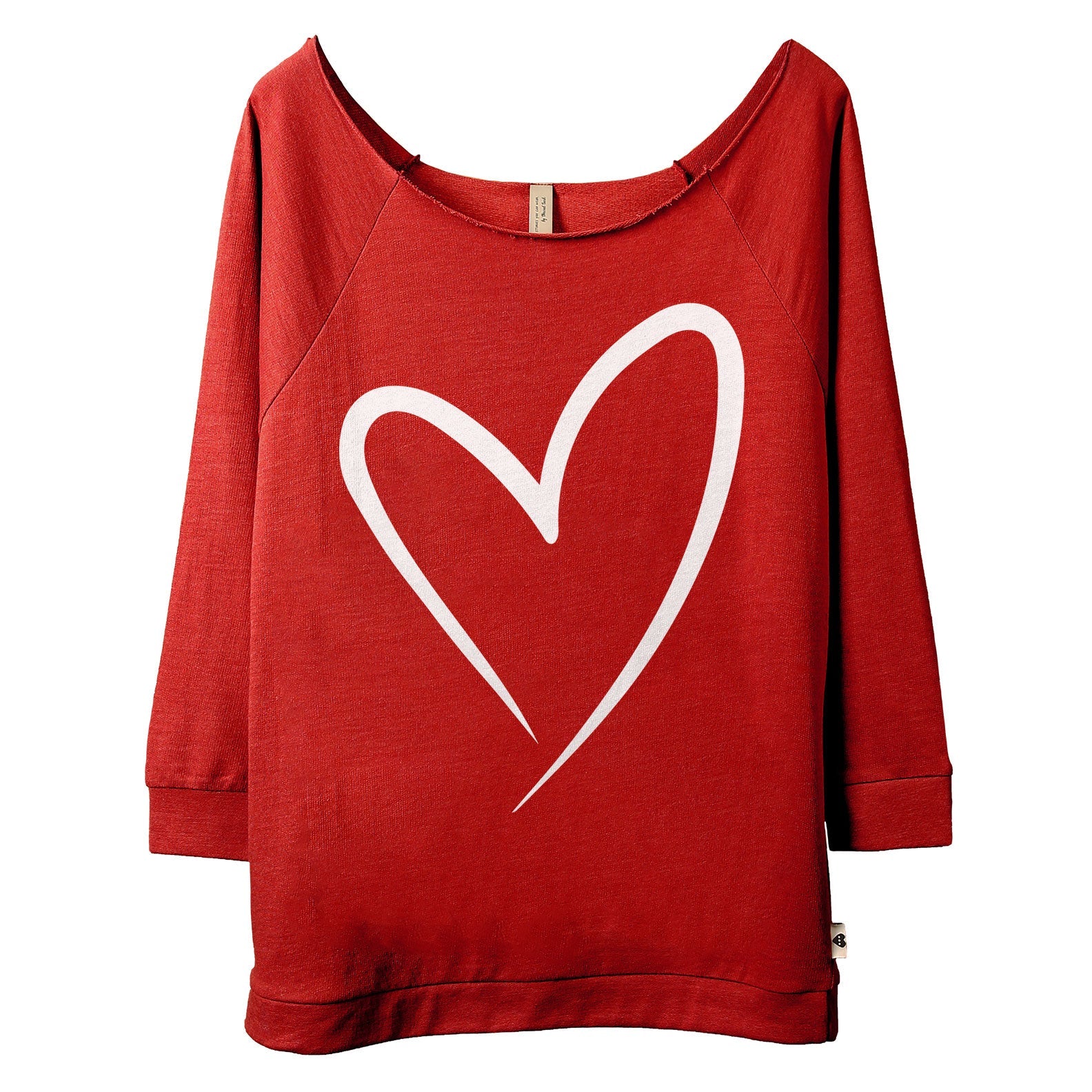 Heart Graphic Print Solid Pullover, Crew Neck Long Sleeve Casual Every Day  Sweatshirt, Women's Clothing